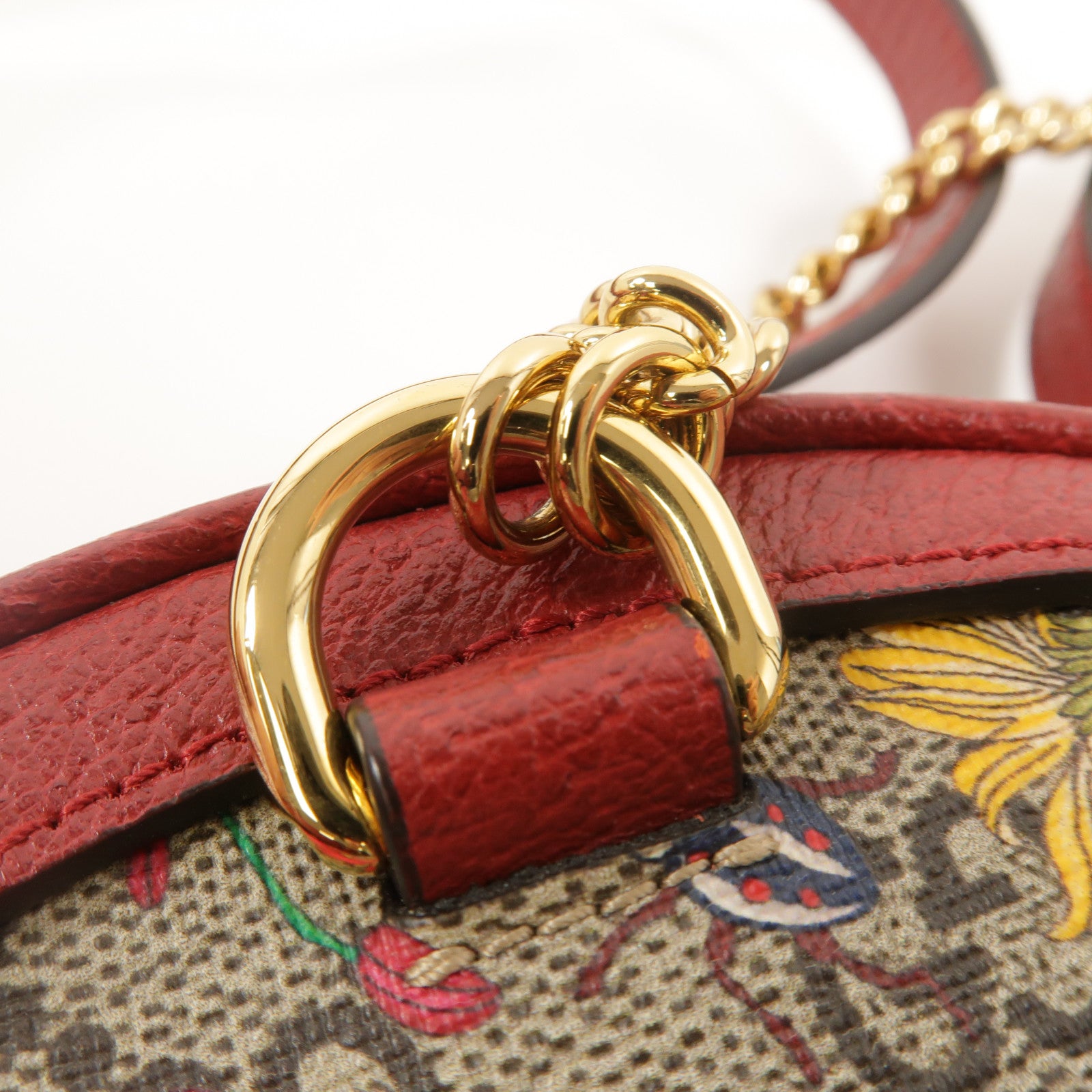 GUCCI 塗層帆布Ophidia Flora Round Backpack背包