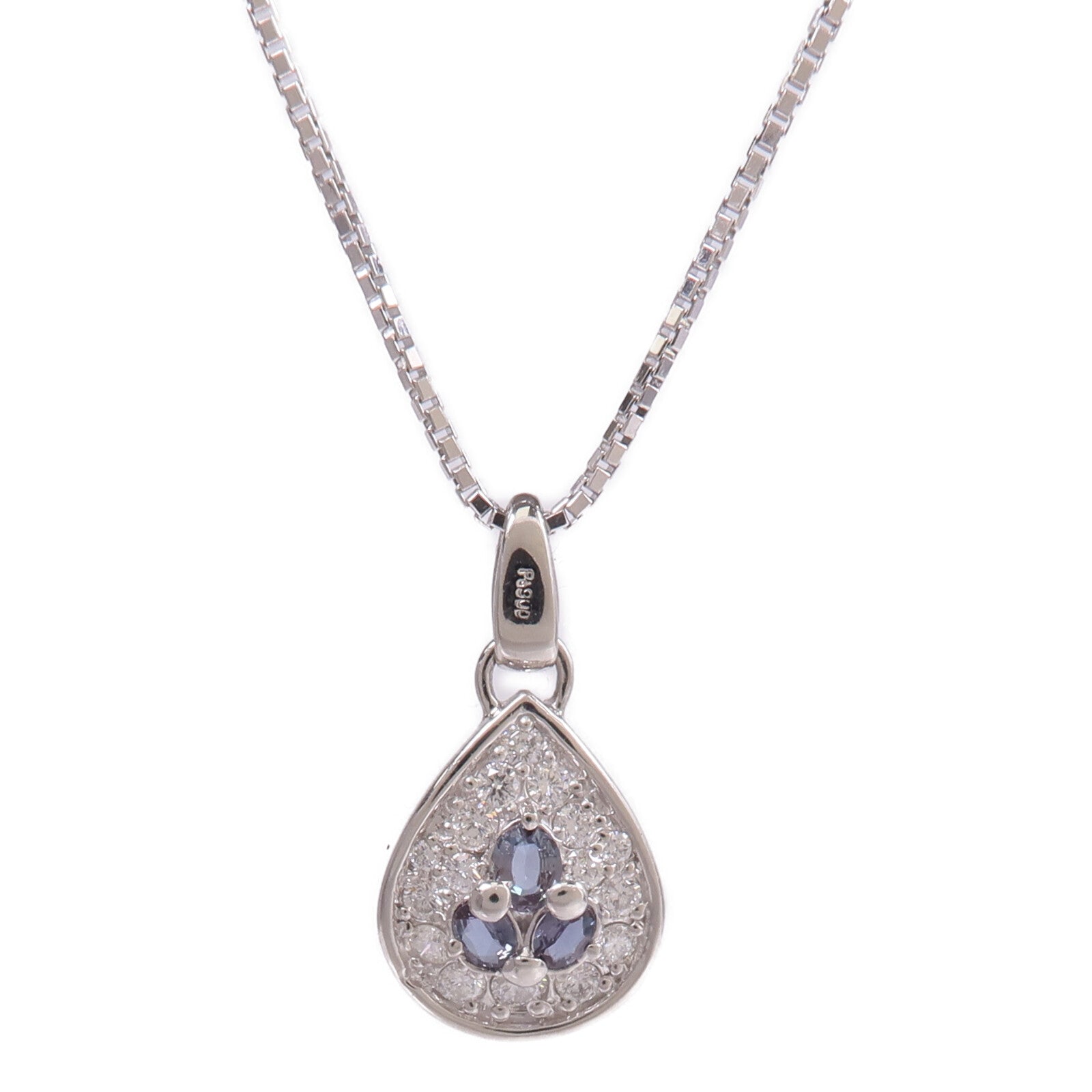 JEWELRY PT900/PT850鉑金Alexandrite Diamond Necklace亞歷山大石/鑽石項鍊