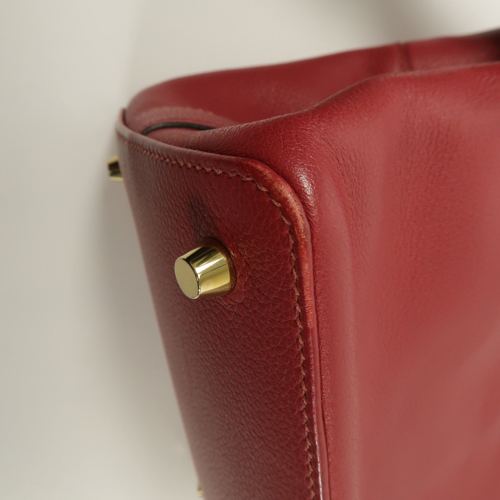 HERMES Evercolor皮革Toobox 20手挽袋Rouge Grenat