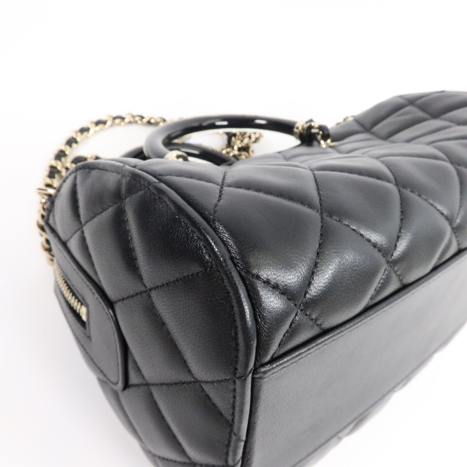 CHANEL 羊皮皮革Mini Boston Bag肩背袋