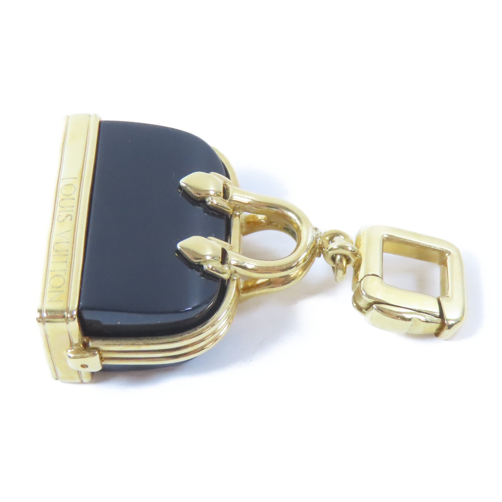 LOUIS VUITTON 18K黃金Onyx Alma Bag Charm掛飾金色/黑色