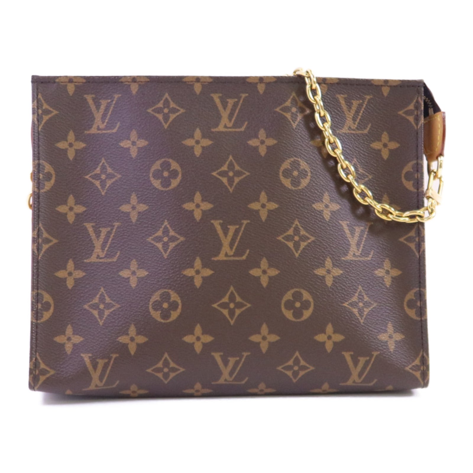 LOUIS VUITTON Monogram Toiletry Pouch On Chain金扣鏈帶肩背袋