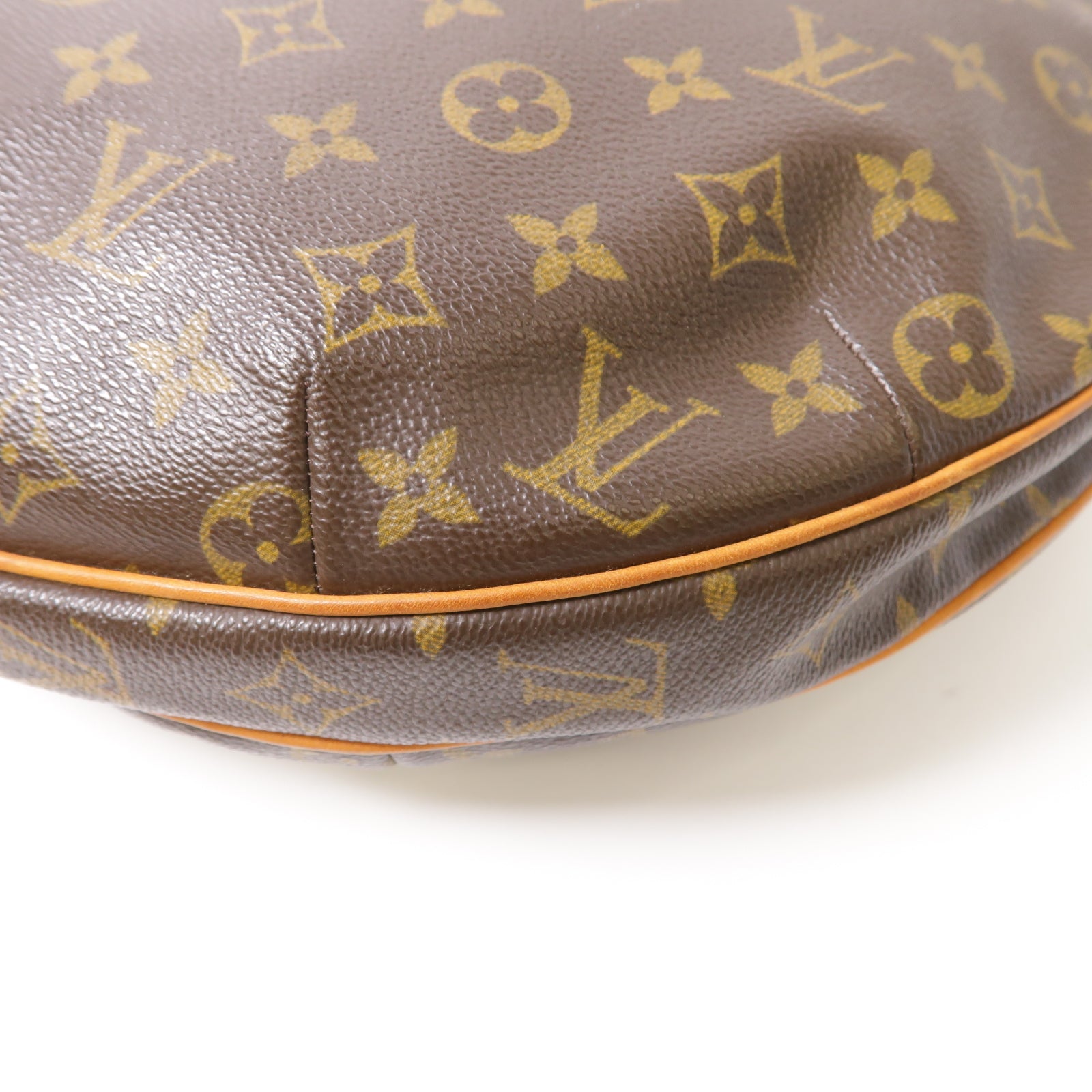 LOUIS VUITTON Monogram Croissant GM金扣肩背袋啡色