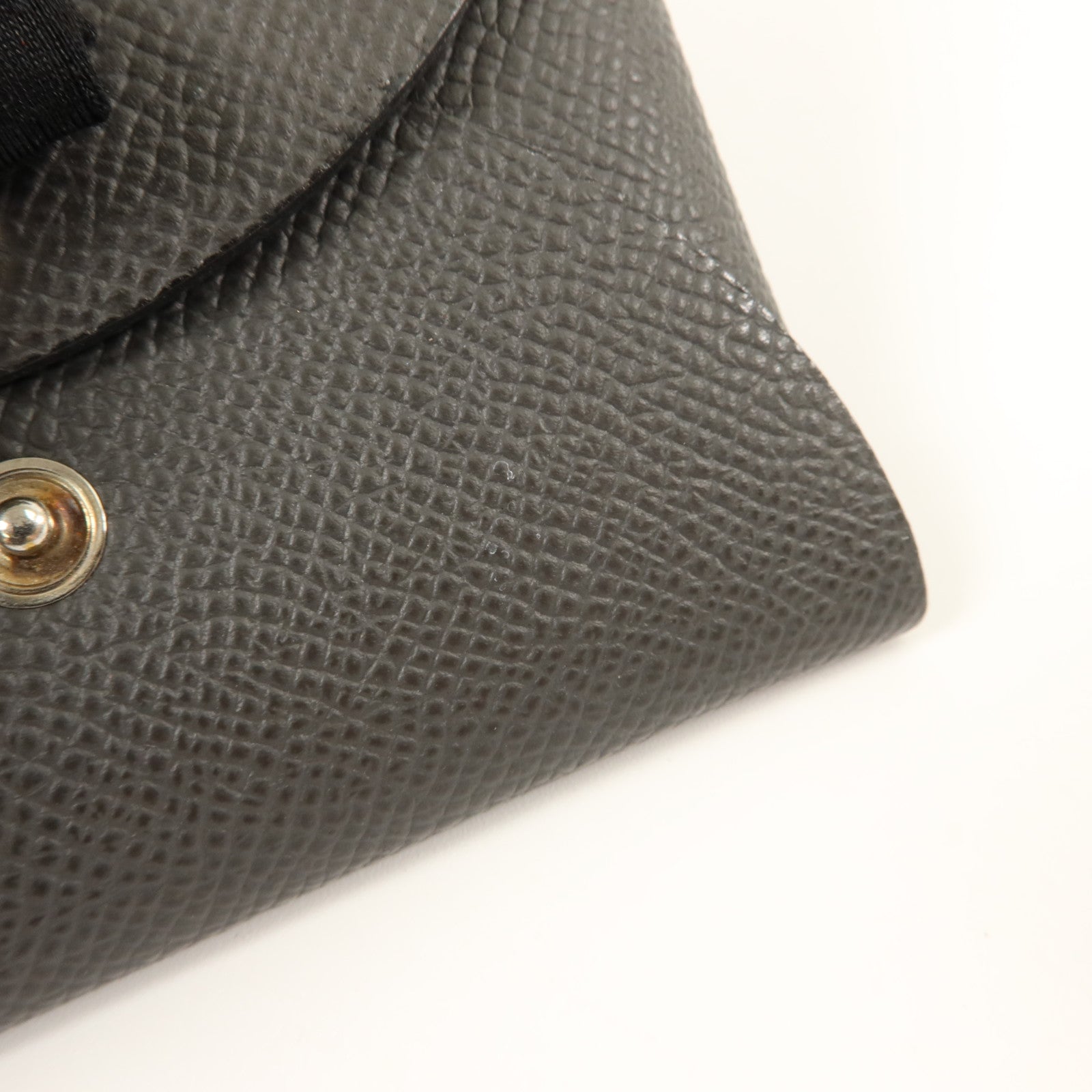 HERMES Epsom皮革Calvi Duo Compact Card Holder卡片套Graphite