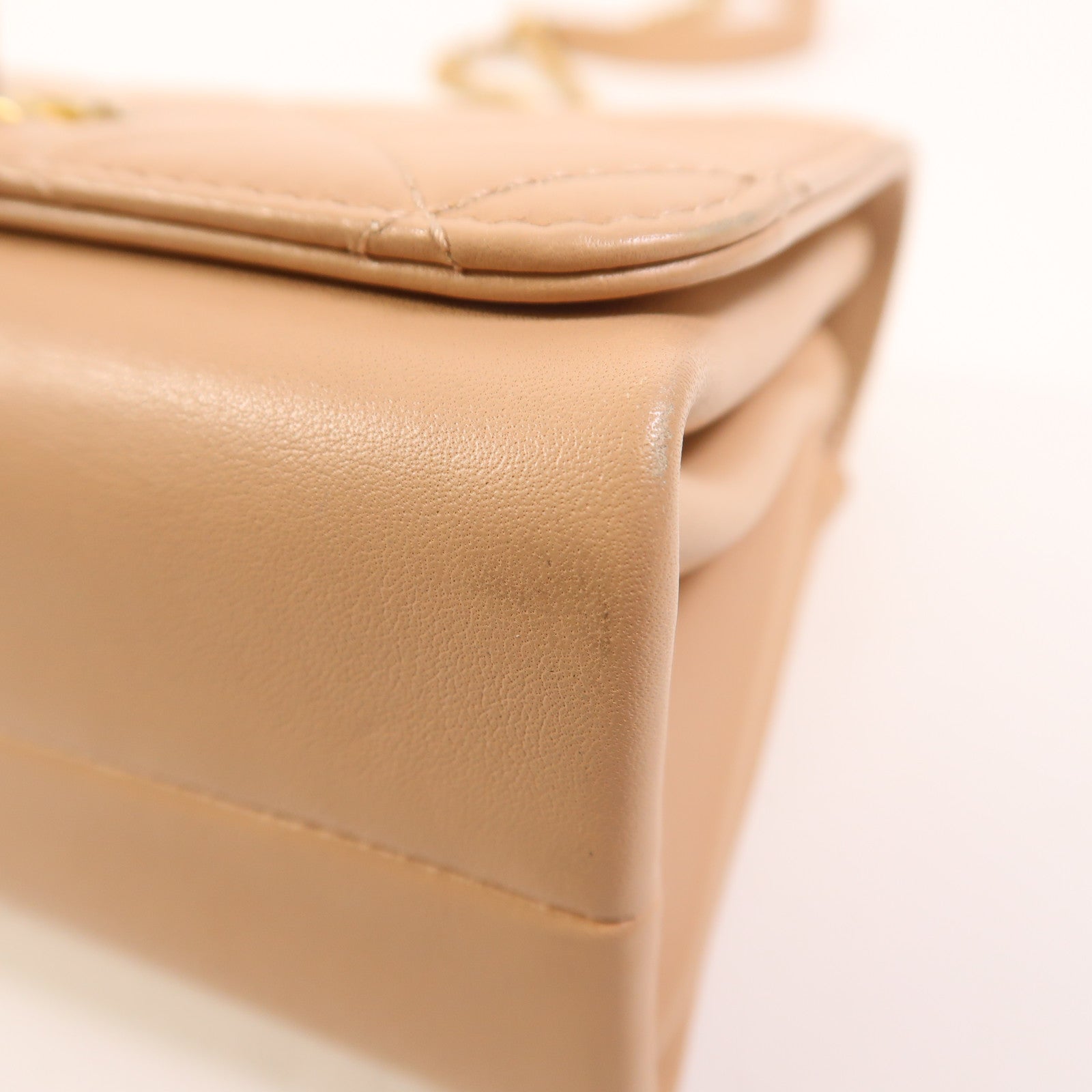 CHANEL 牛皮皮革2 Way Shoulder Bag金扣手挽肩背兩用袋