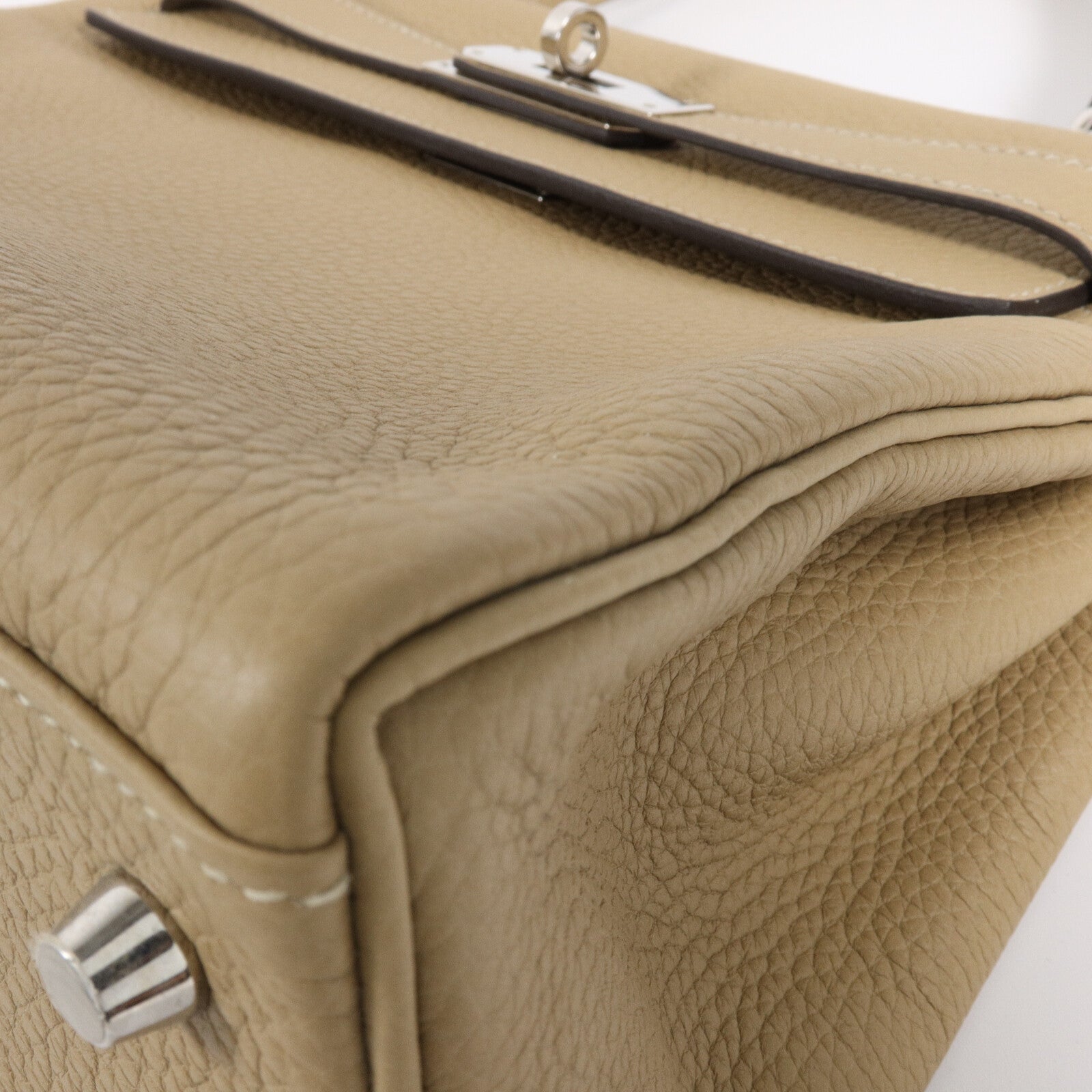 HERMES Clemence皮革Kelly 28手挽肩背兩用袋Trench