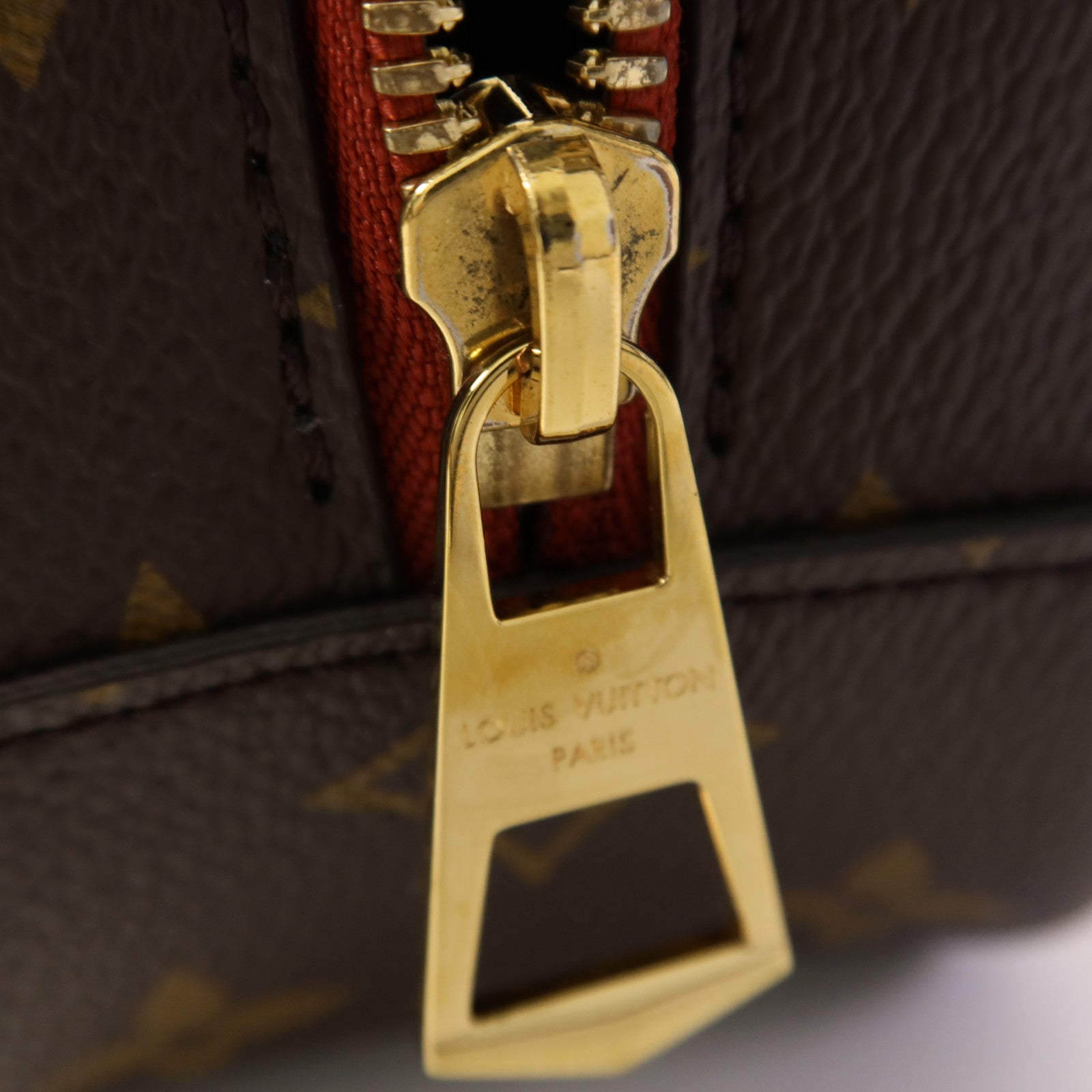 LOUIS VUITTON Monogram Deauville Mini金扣肩背袋棕色