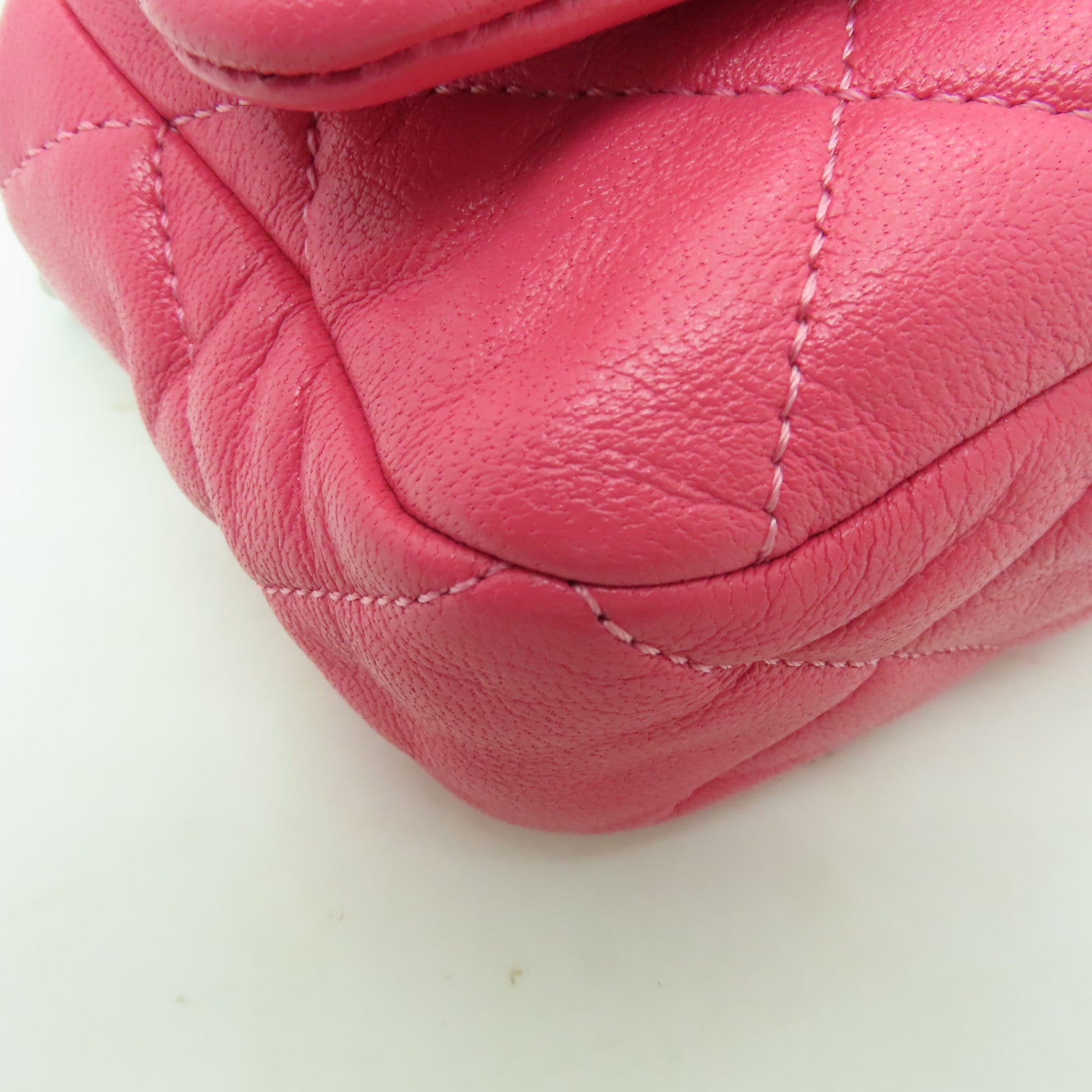 CHANEL 【激減優惠】菱格羊皮皮革Waist Bag金扣腰包粉紅色
