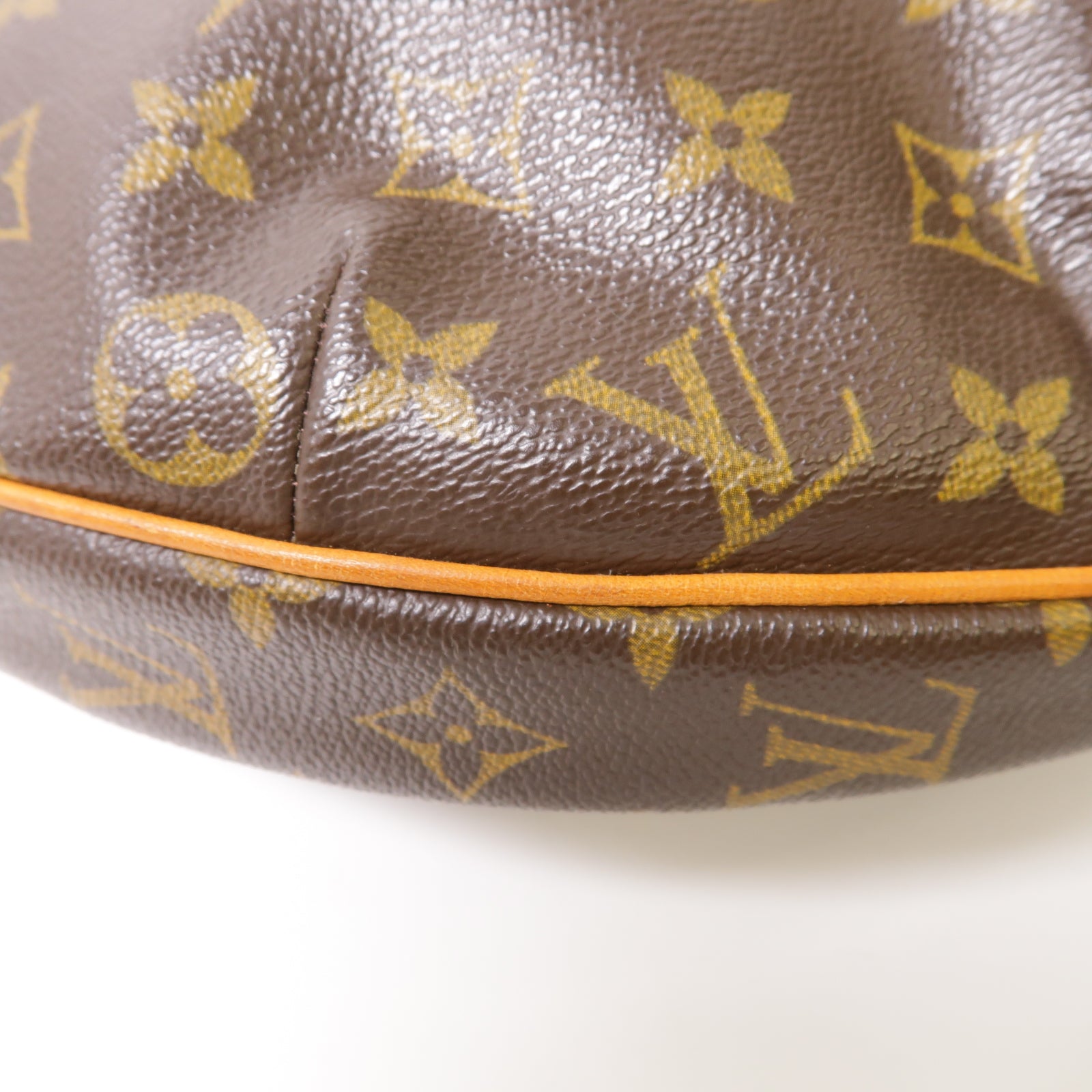 LOUIS VUITTON Monogram Croissant GM金扣肩背袋啡色