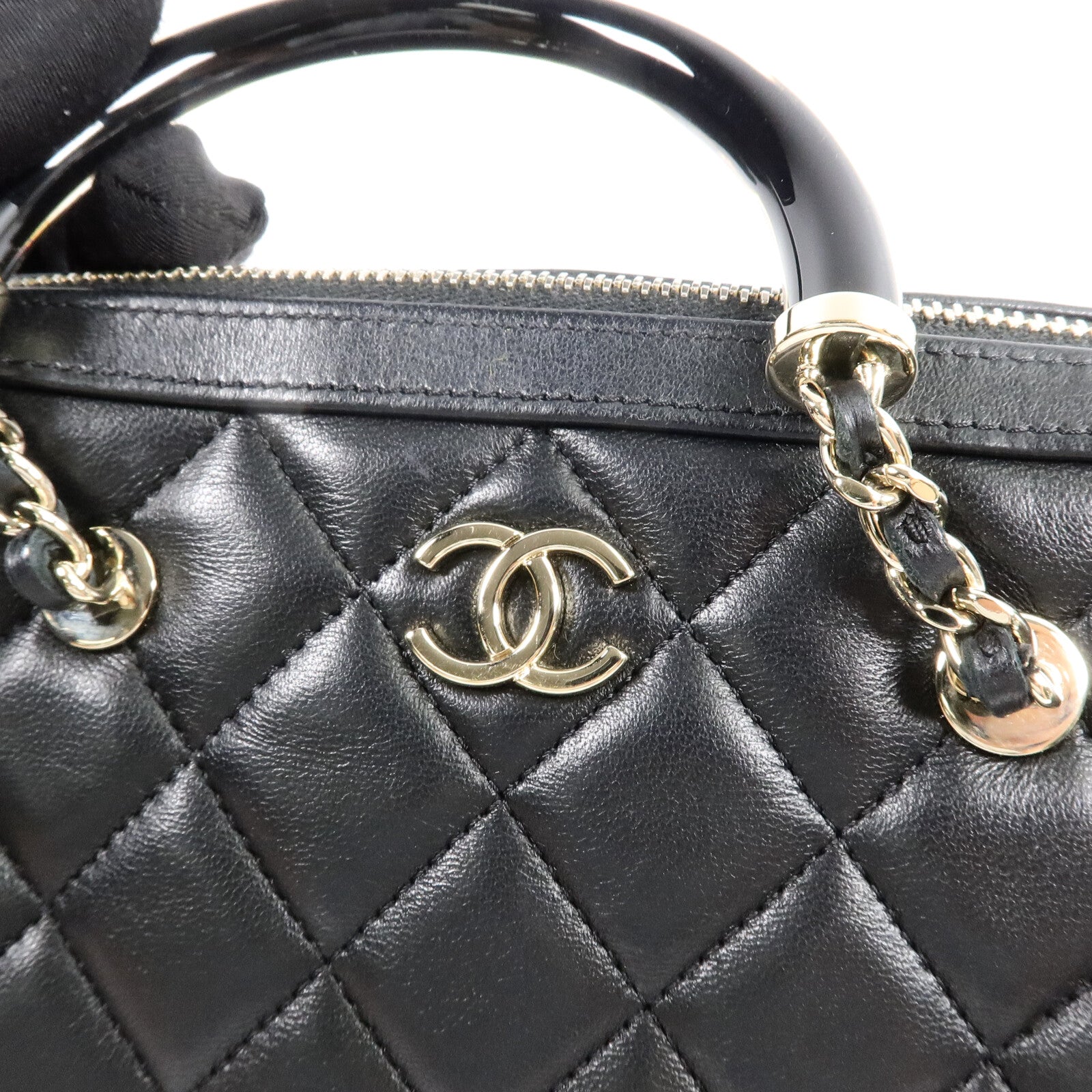 CHANEL 羊皮皮革Mini Boston Bag肩背袋