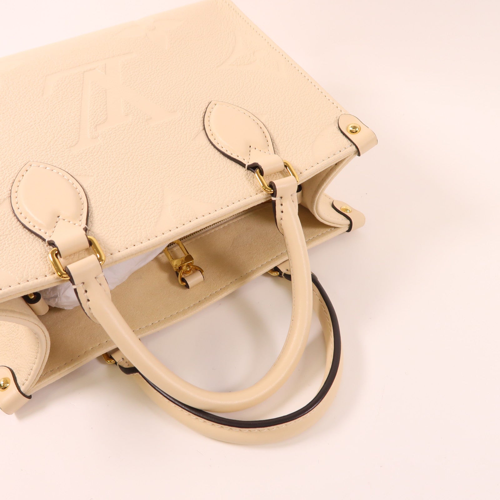 LOUIS VUITTON Monogram Empreinte On The Go PM金扣手挽肩背兩用袋