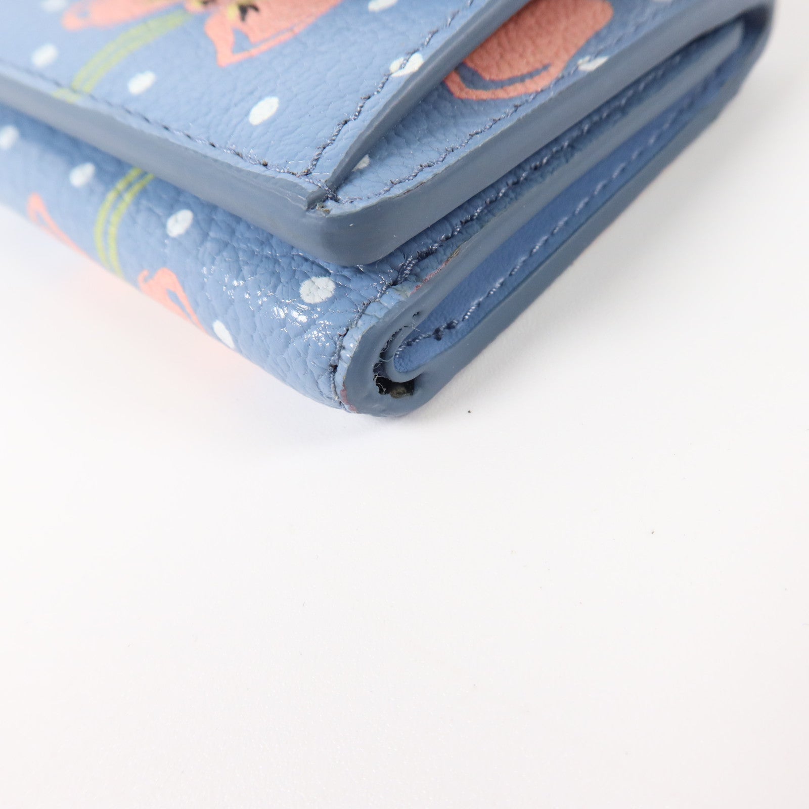 Miu Miu 牛皮皮革Mini Wallet金扣錢包