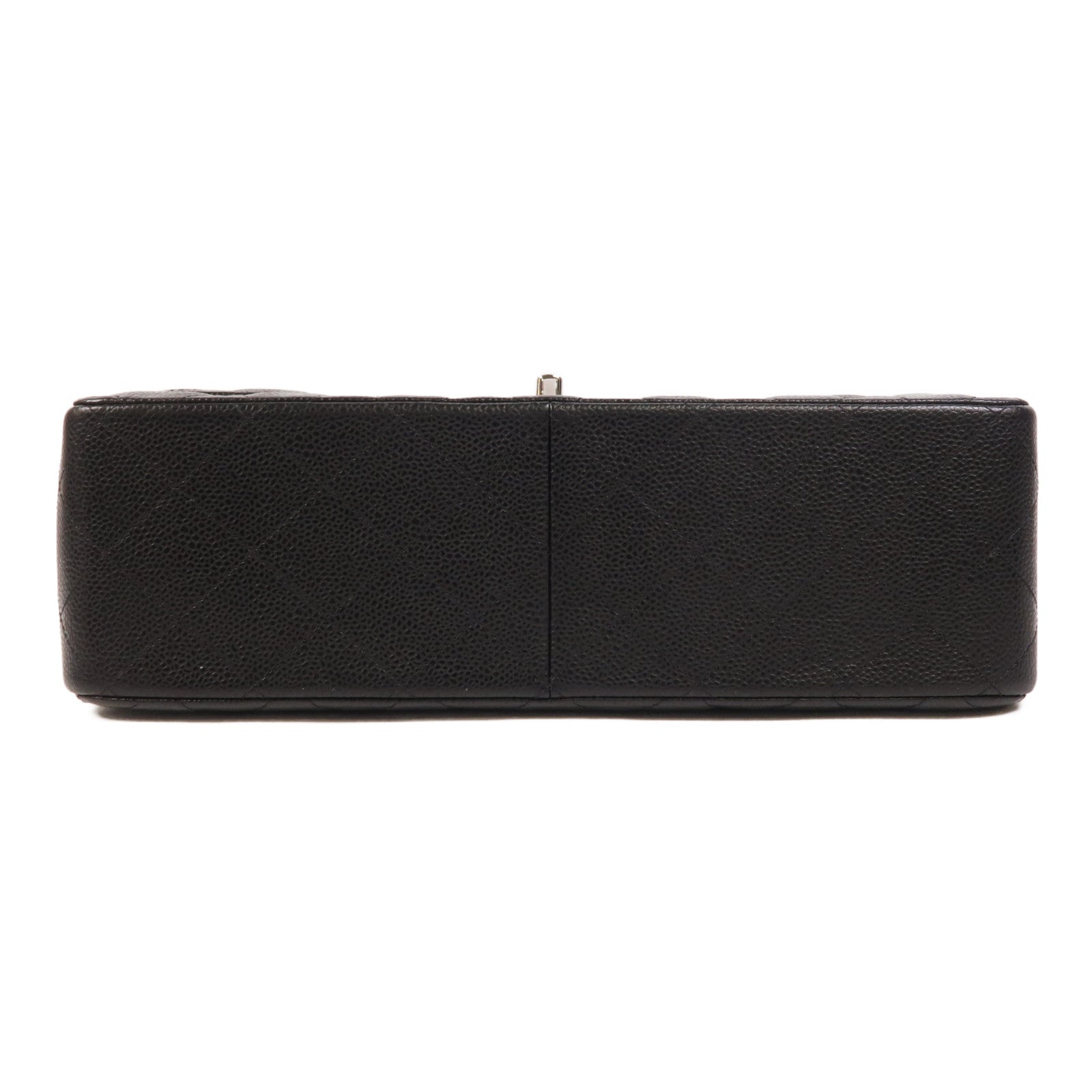 CHANEL 牛皮皮革Large Classic銀扣鏈帶肩背袋