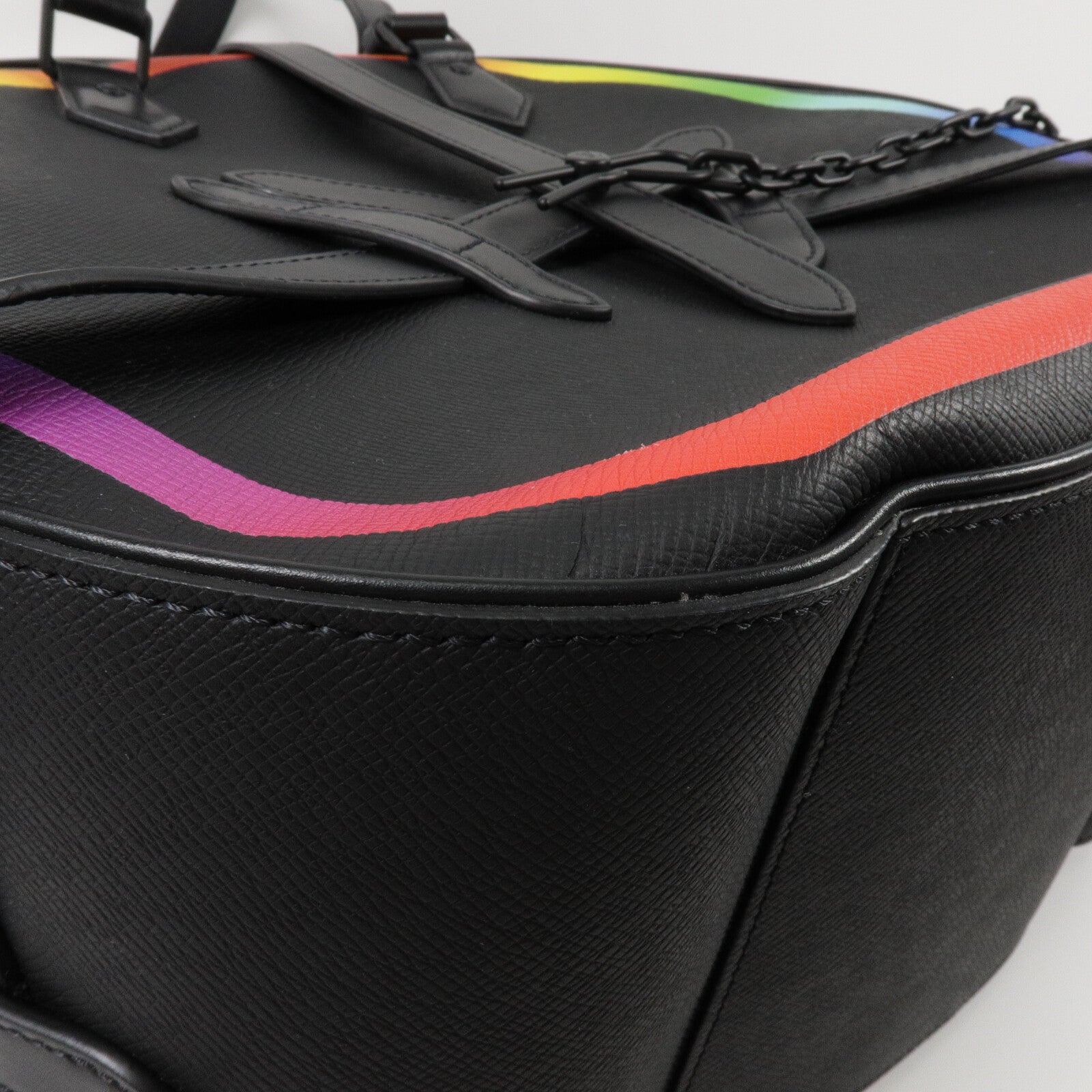 LOUIS VUITTON Taiga Leather Rainbow Sort Hat Trunk肩背袋