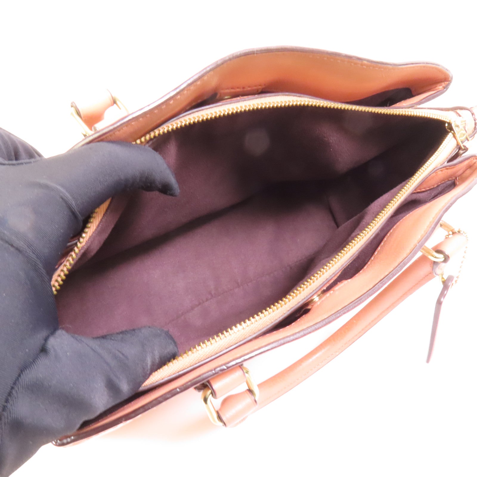 COACH 【激減優惠】漆皮皮革2way Chain Shoulder Bag金扣手挽肩背兩用袋