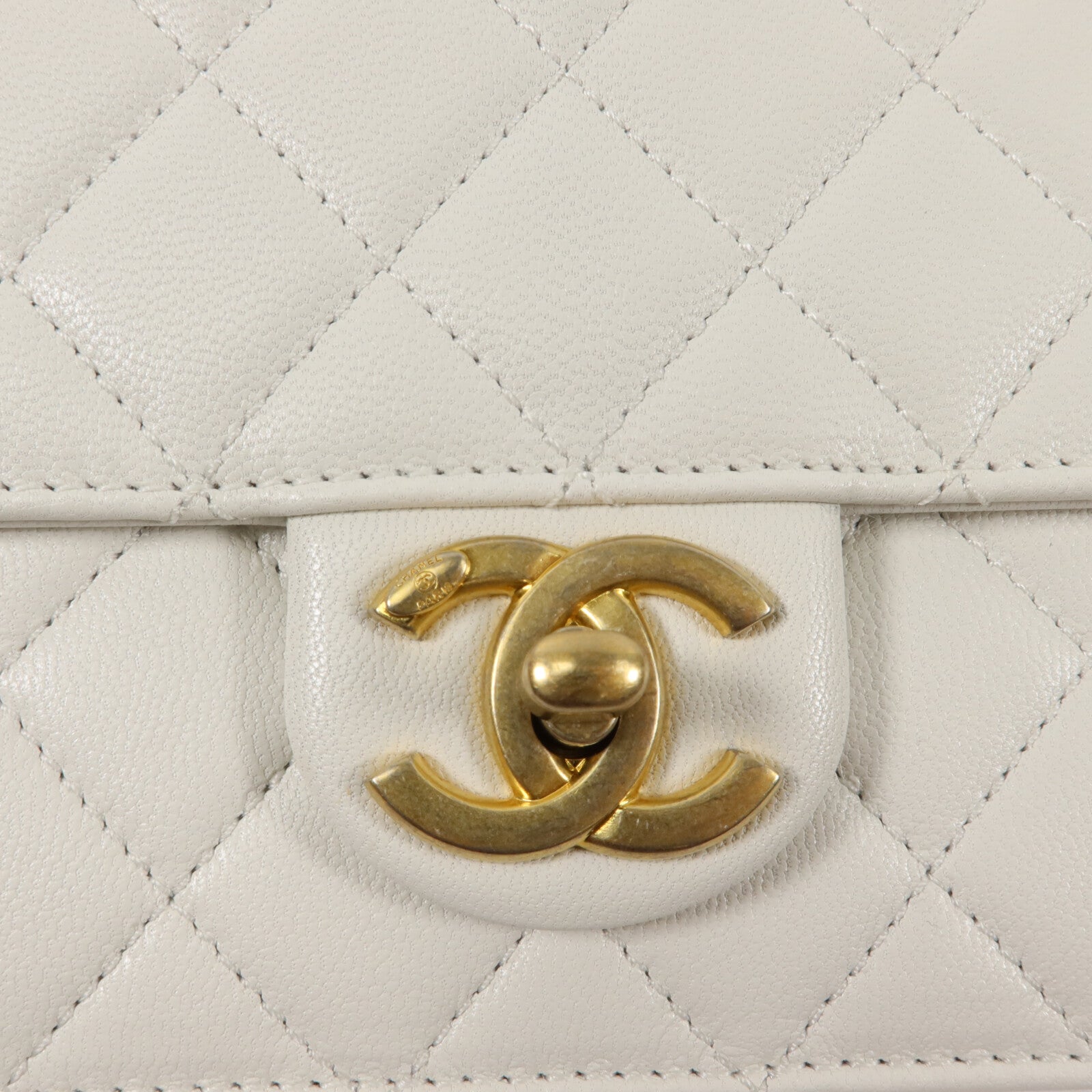 CHANEL 牛皮皮革Pearl Flap Bag鏈帶肩背袋