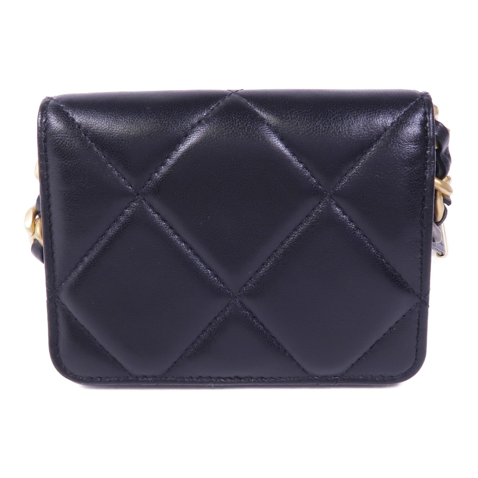 CHANEL 羊皮皮革C19金扣腰包