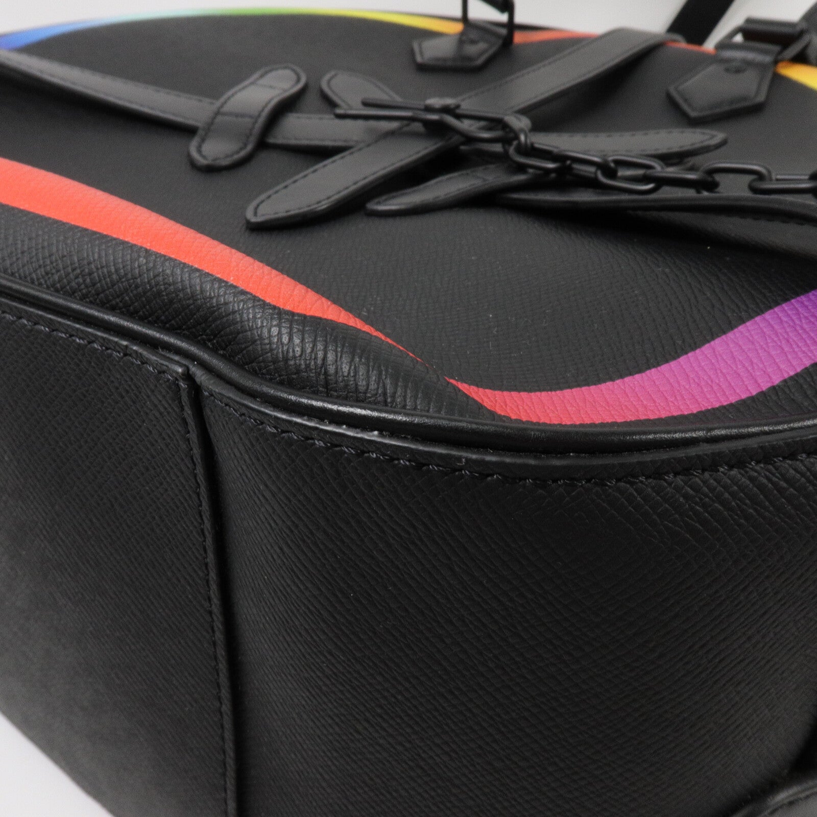 LOUIS VUITTON Taiga Leather Rainbow Sort Hat Trunk肩背袋