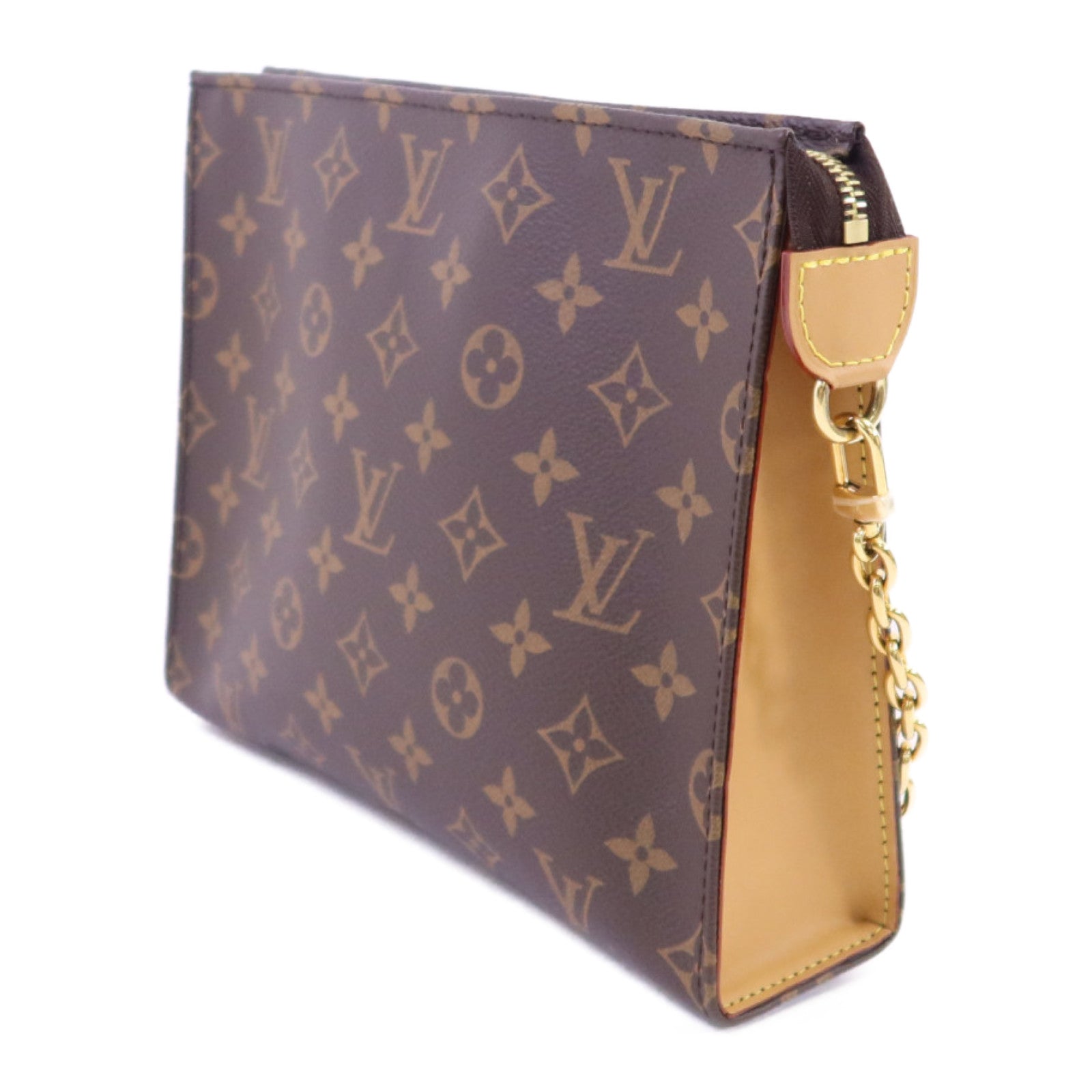 LOUIS VUITTON Monogram Toiletry Pouch On Chain金扣鏈帶肩背袋