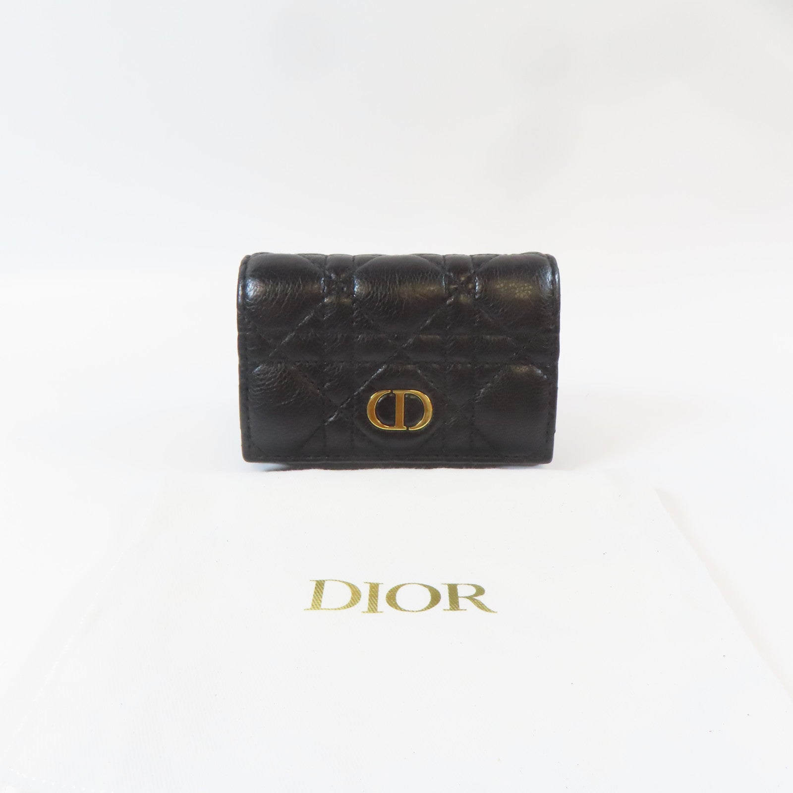 Dior 牛皮皮革Card Case金扣卡片套黑色