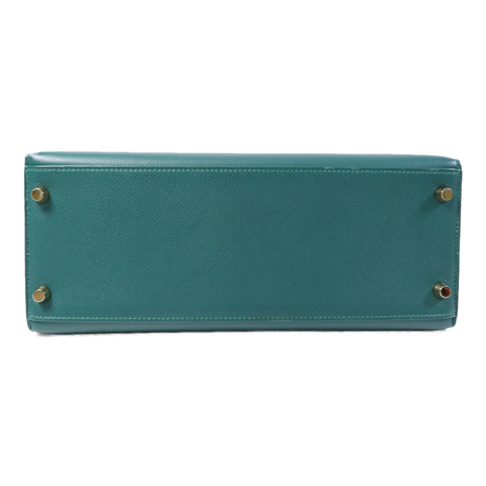 HERMES Epsom皮革Kelly 28金扣手挽肩背兩用袋Malachite