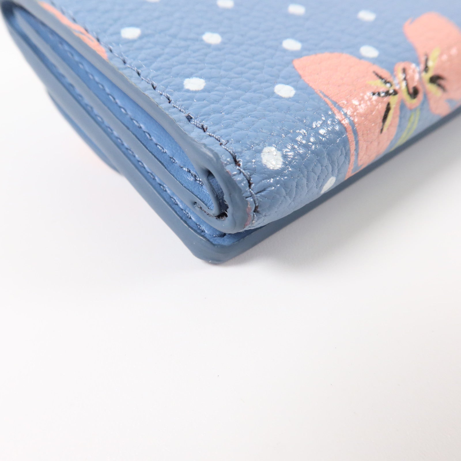 Miu Miu 牛皮皮革Mini Wallet金扣錢包