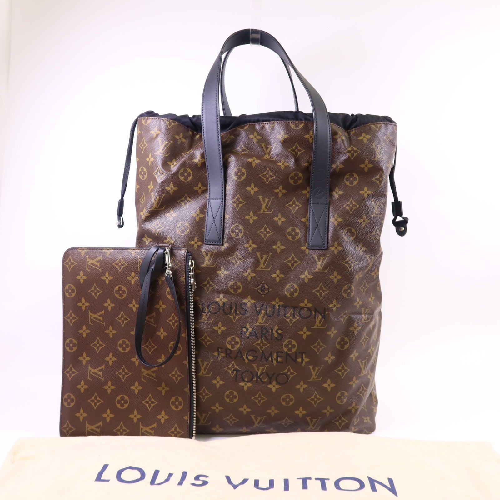 LOUIS VUITTON Monogram Macassar LV X Fragment Cabas Light Tote Bag銀扣手挽袋