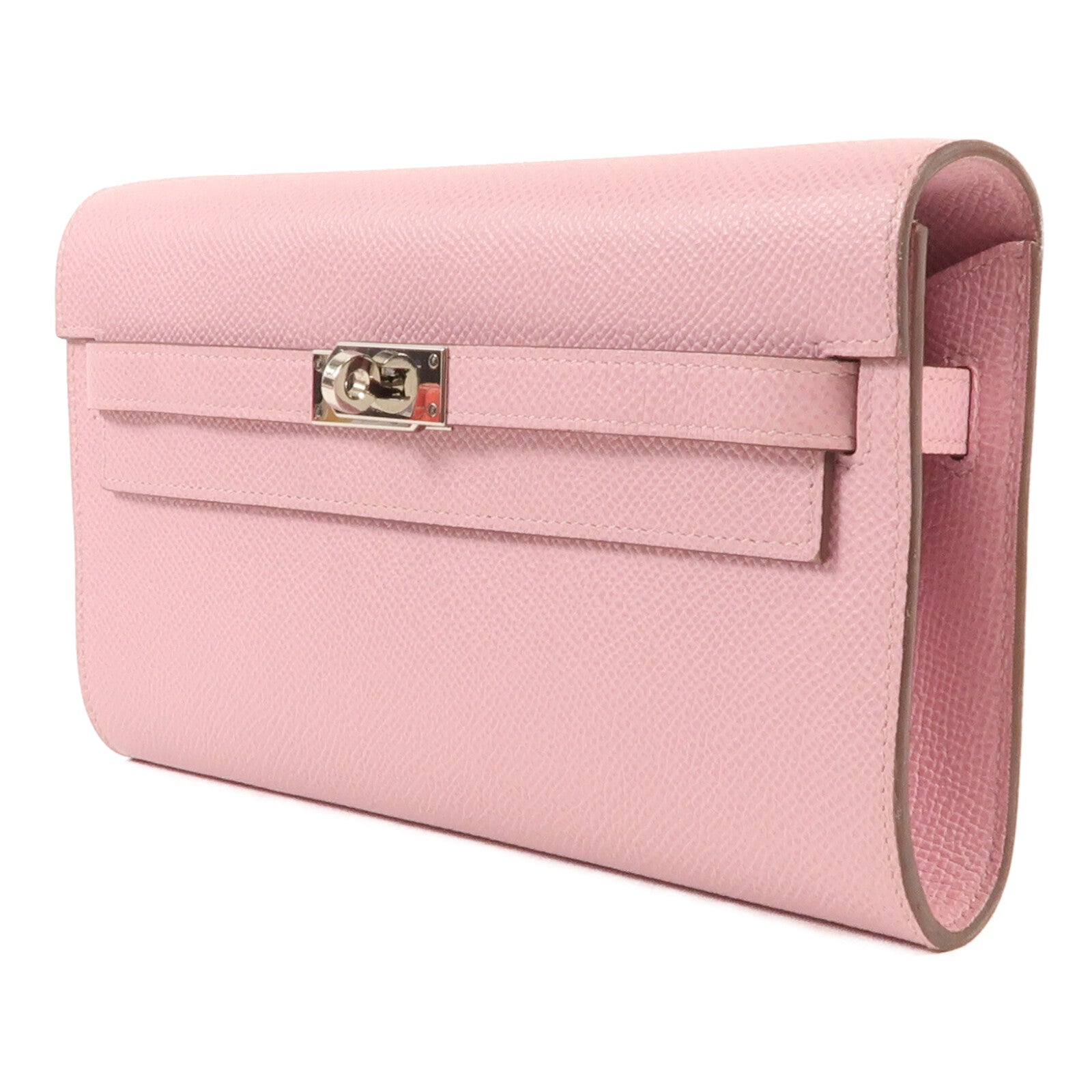 HERMES 【激減優惠】Epsom皮革Kelly To Go銀扣肩背袋Mauve Sylvestre