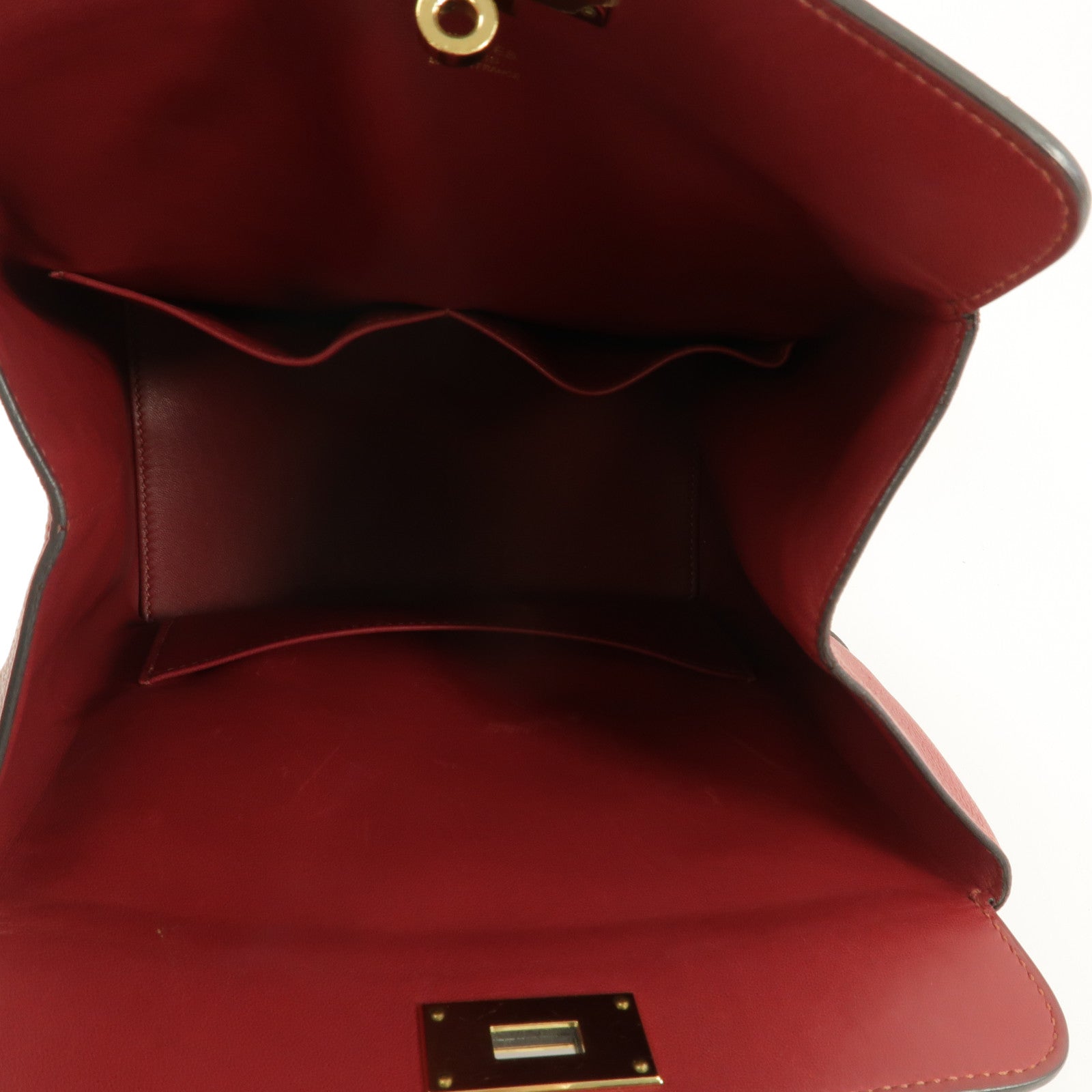 HERMES Evercolor皮革Toobox 20手挽袋Rouge Grenat