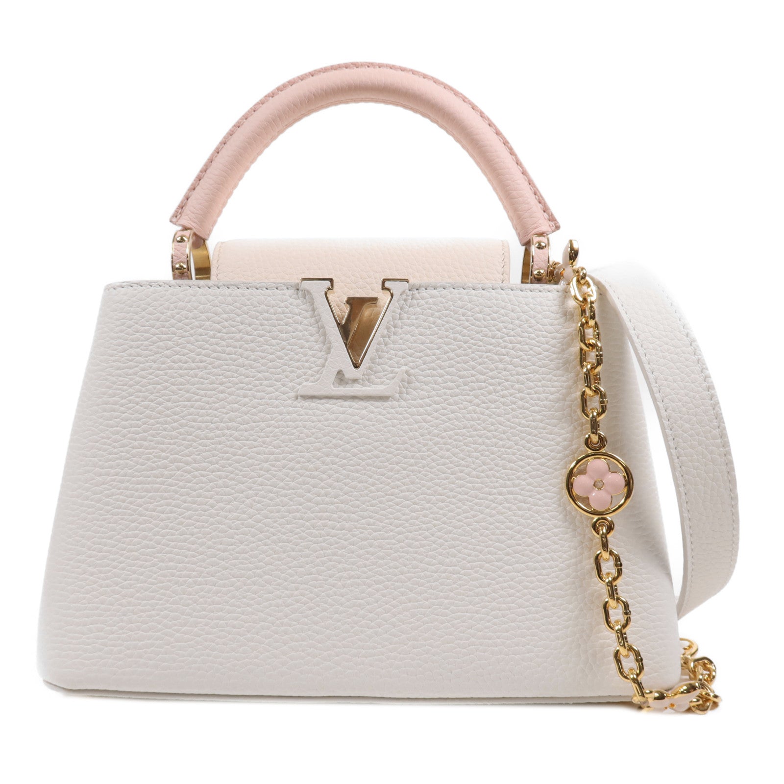 LOUIS VUITTON 【激減優惠】牛皮皮革Capucines BB金扣手挽肩背兩用袋