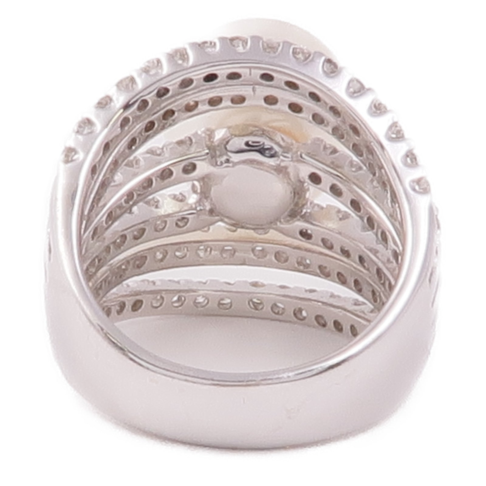 JEWELRY 18K白金Pearl Diamond Ring珍珠/鑽石戒指US#5.5