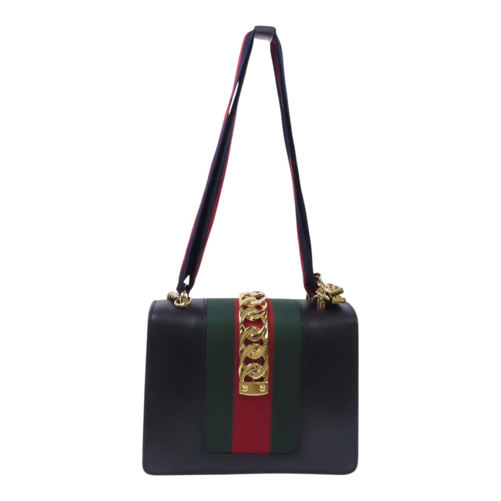 GUCCI 牛皮皮革Sylvie Min Bag金扣手挽肩背兩用袋