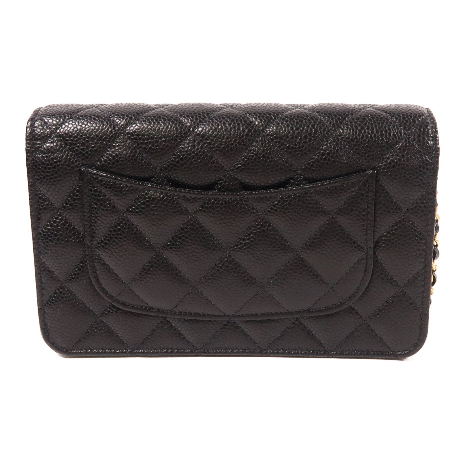 CHANEL 牛皮皮革WOC Wallet On Chain金扣鏈帶肩背袋