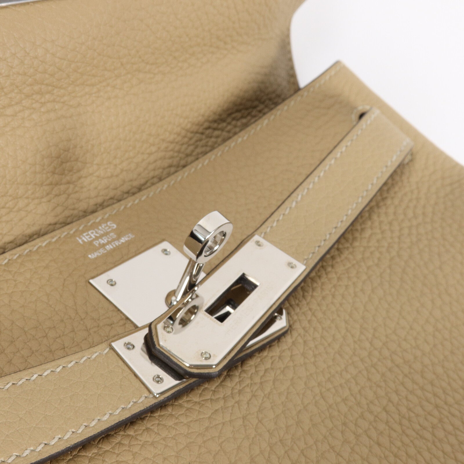 HERMES Clemence皮革Kelly 28手挽肩背兩用袋Trench