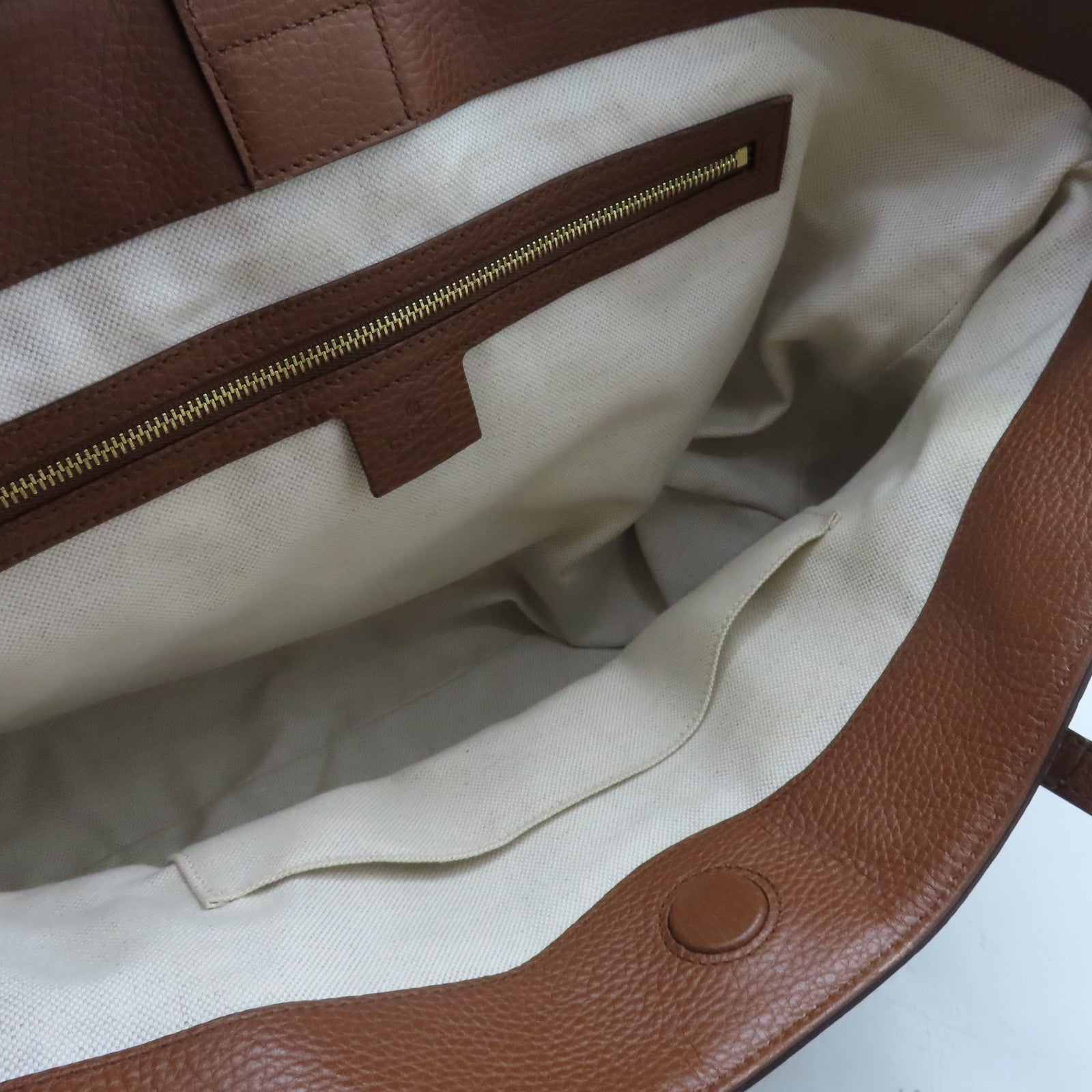 GUCCI 帆布/牛皮皮革Shoulder Tote金扣手挽袋/肩背袋藍色