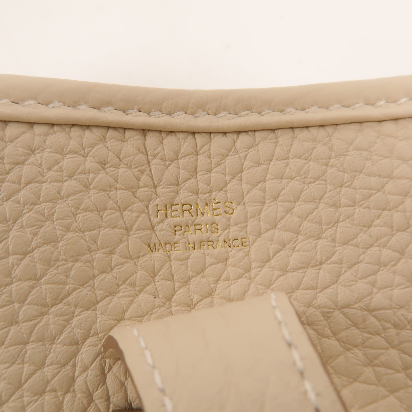 HERMES Clemence皮革Evelyne 23肩背袋Craie