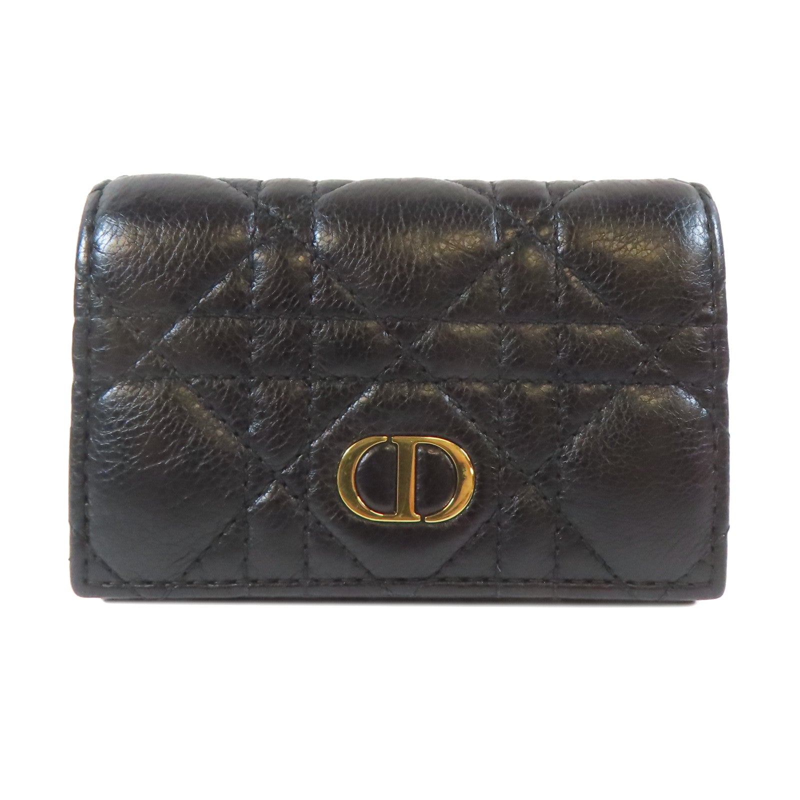 Dior 牛皮皮革Card Case金扣卡片套黑色