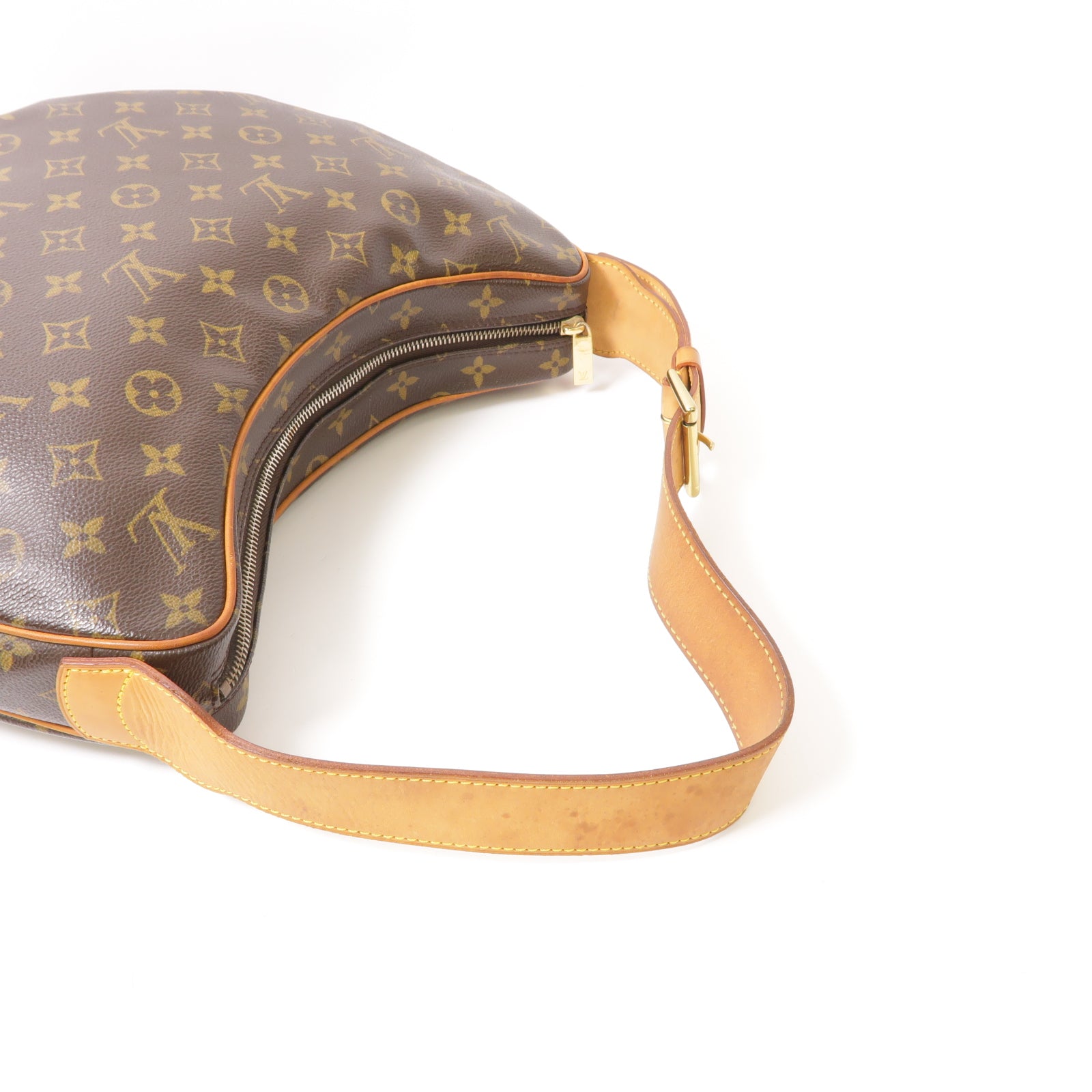 LOUIS VUITTON Monogram Croissant GM金扣肩背袋啡色