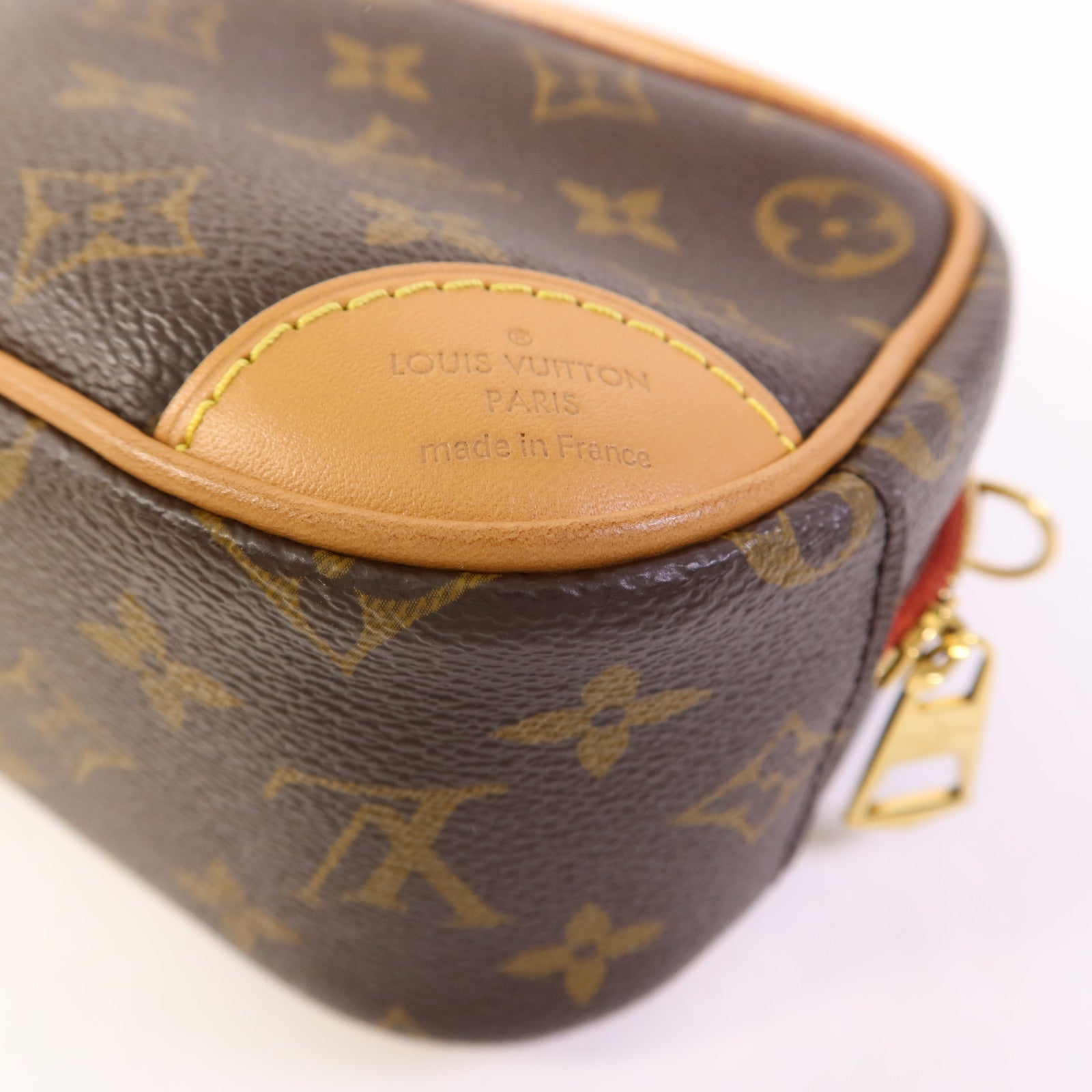 LOUIS VUITTON Monogram Deauville Mini金扣肩背袋棕色