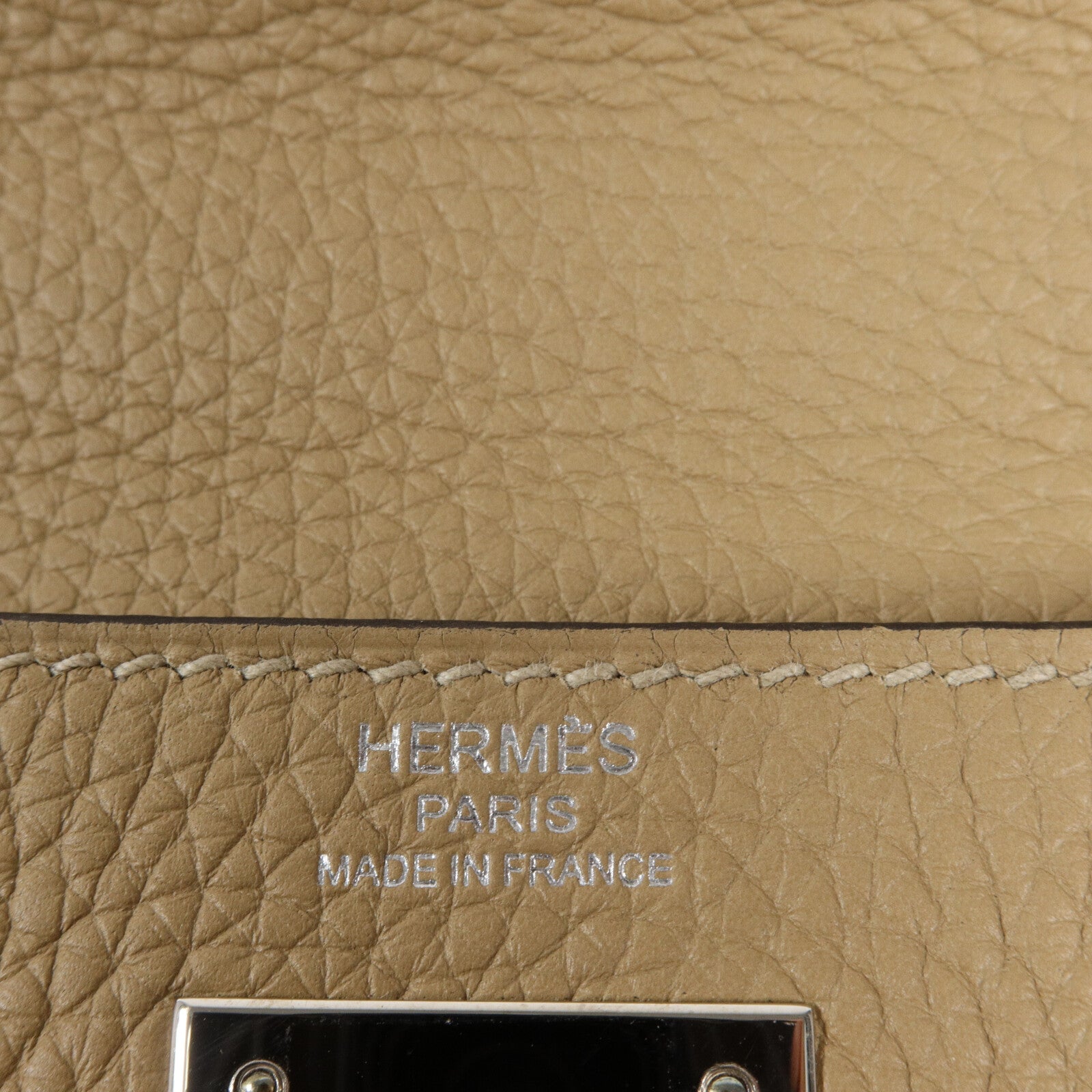 HERMES Clemence皮革Kelly 28手挽肩背兩用袋Trench