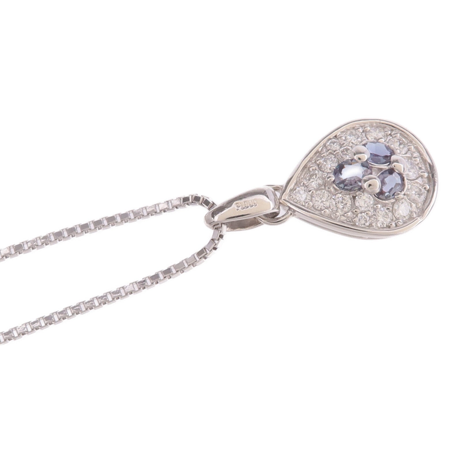 JEWELRY PT900/PT850鉑金Alexandrite Diamond Necklace亞歷山大石/鑽石項鍊