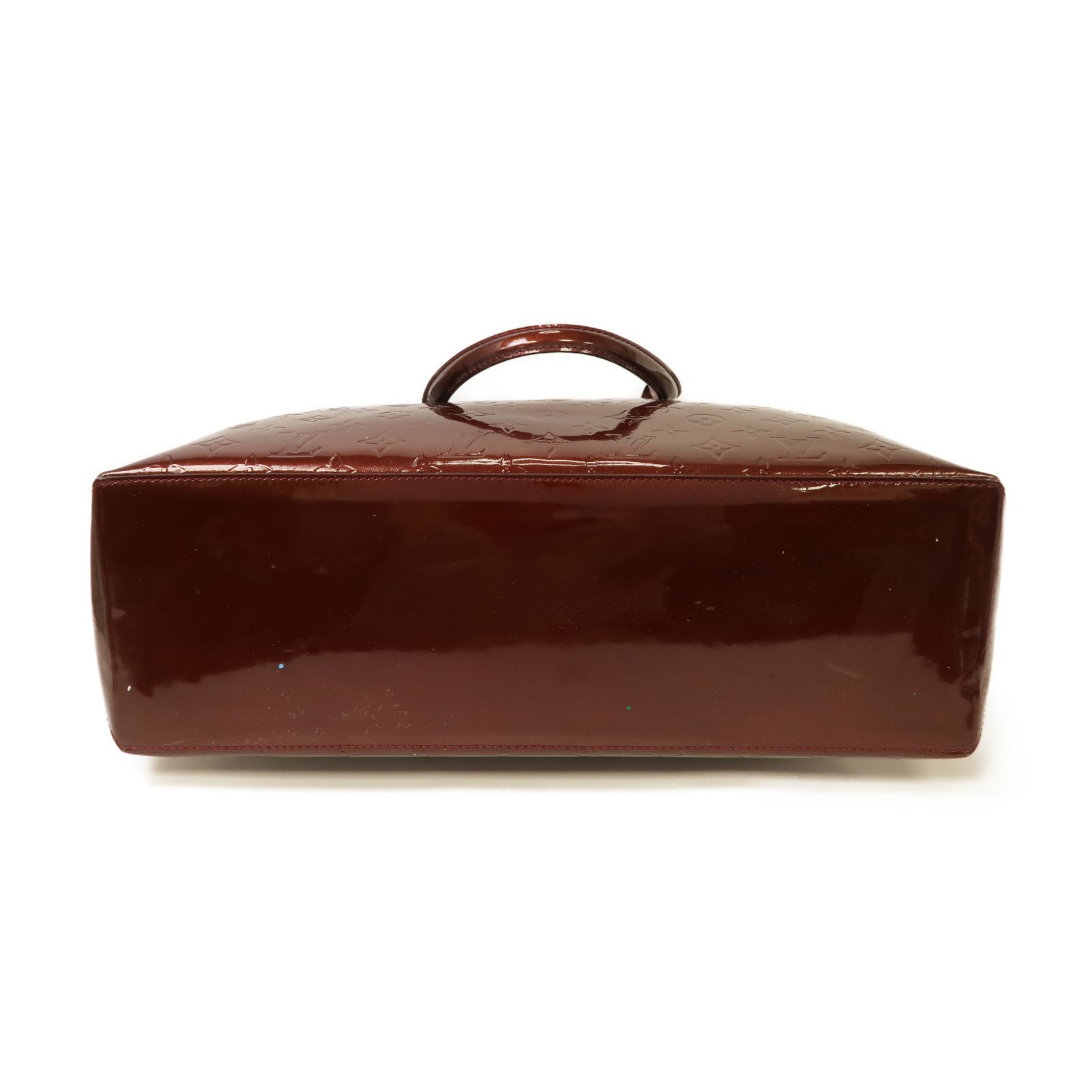 LOUIS VUITTON 【激減優惠】Monogram Vernis Vernis Wilshire GM金扣手挽袋酒紅色