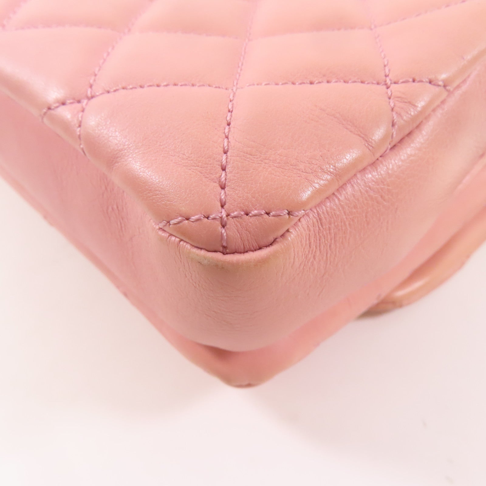 CHANEL 羊皮皮革Chain Shoulder肩背袋粉紅色