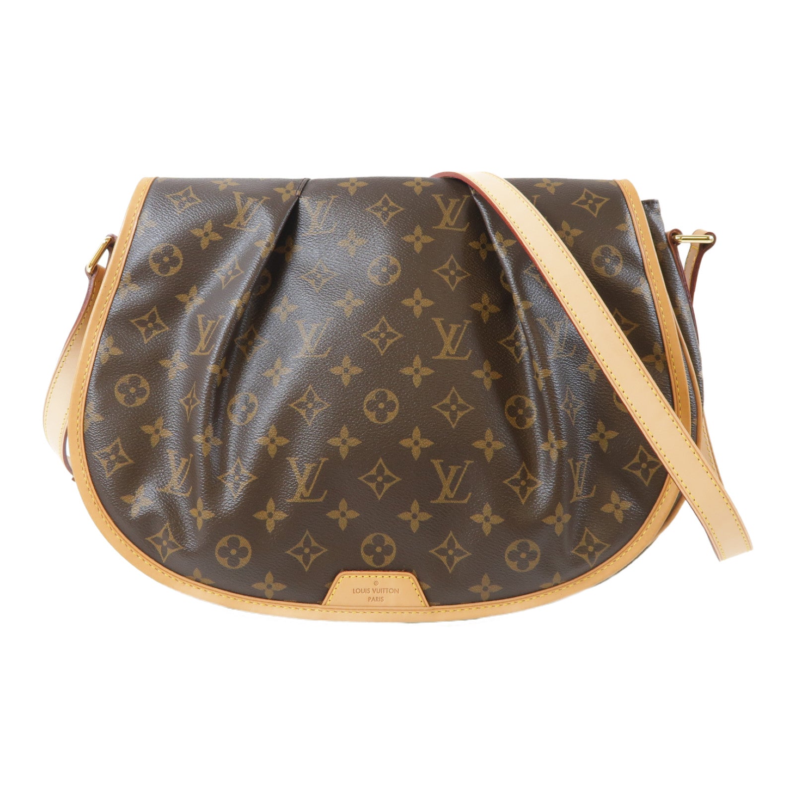 LOUIS VUITTON Monogram Menilmontant MM金扣肩背袋啡色