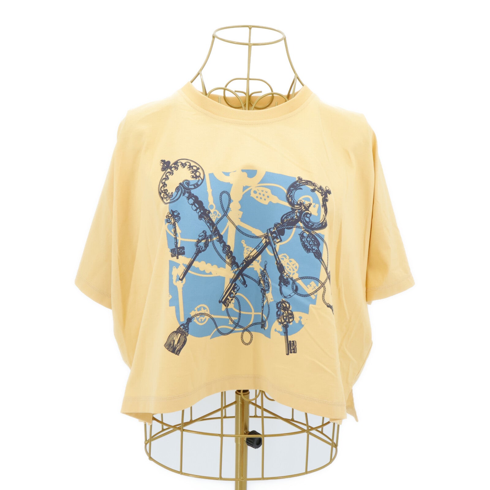HERMES Cartouche Leclere Cropped T-Shirt上衣