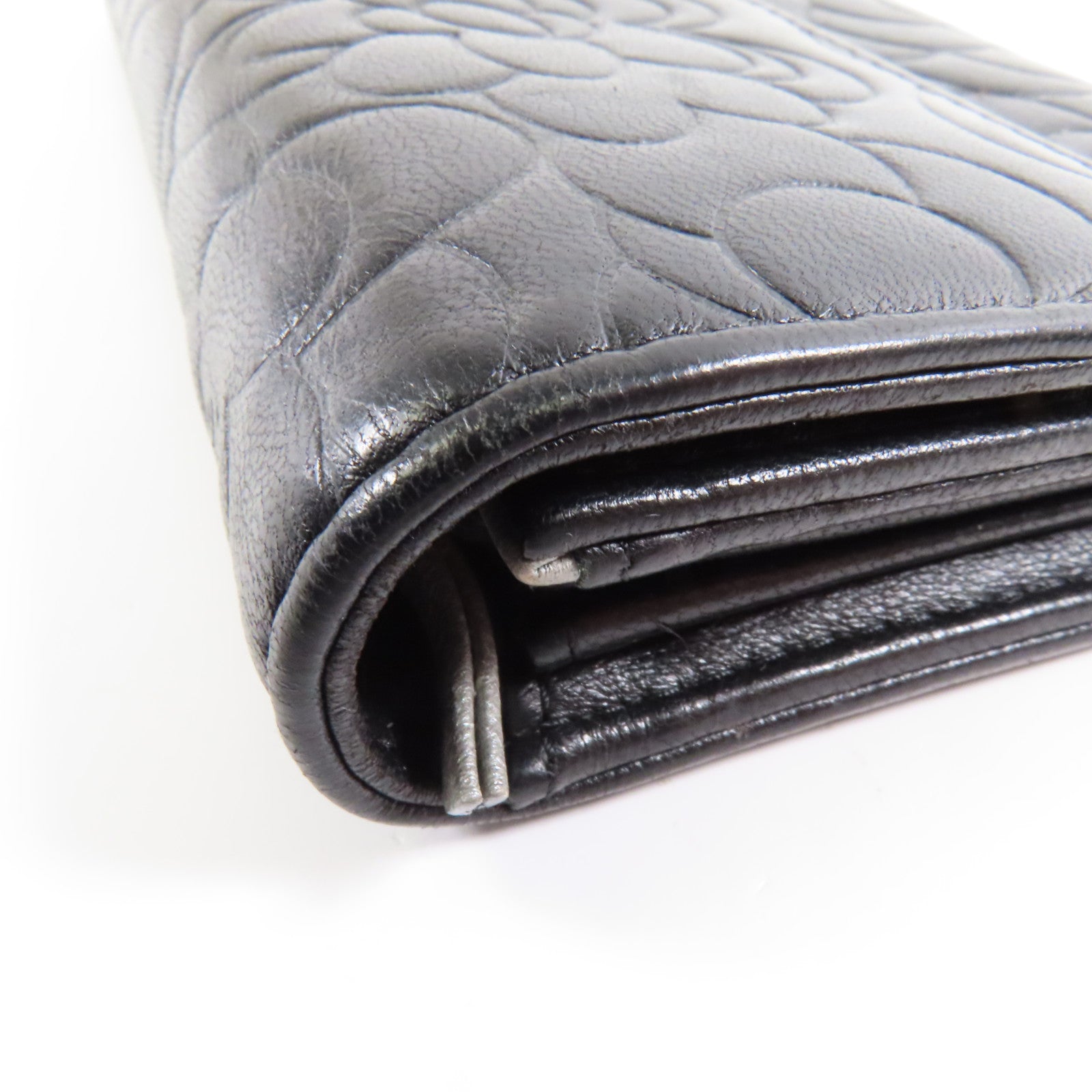 CHANEL 羊皮皮革銀扣Long Wallet長錢包