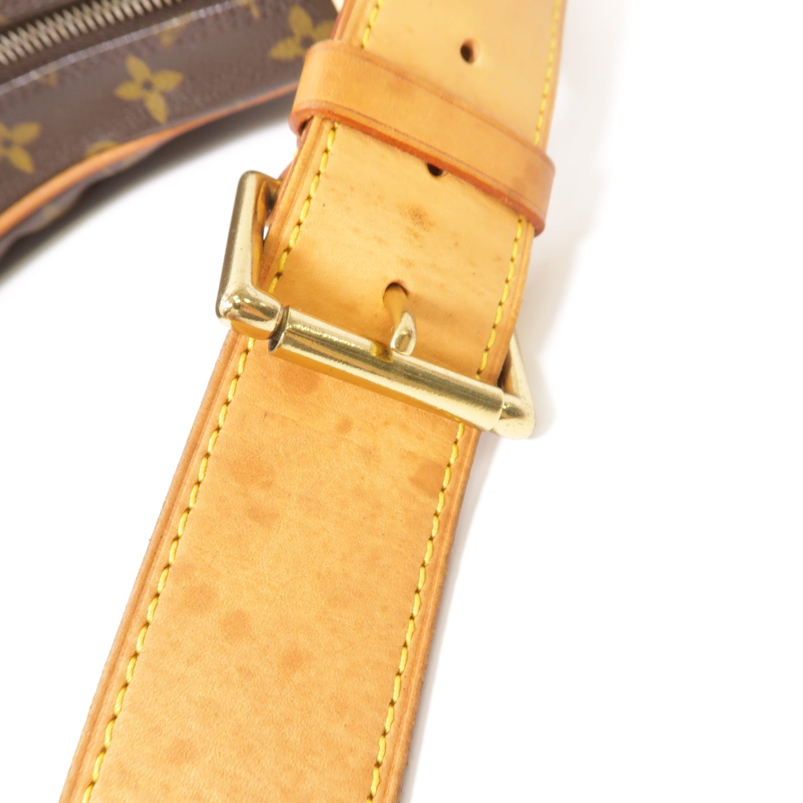LOUIS VUITTON Monogram Croissant GM金扣肩背袋啡色
