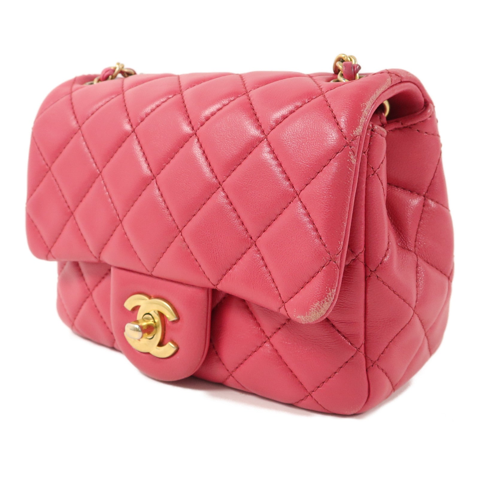 CHANEL 羊皮皮革Mini Classic 17鏈帶肩背袋