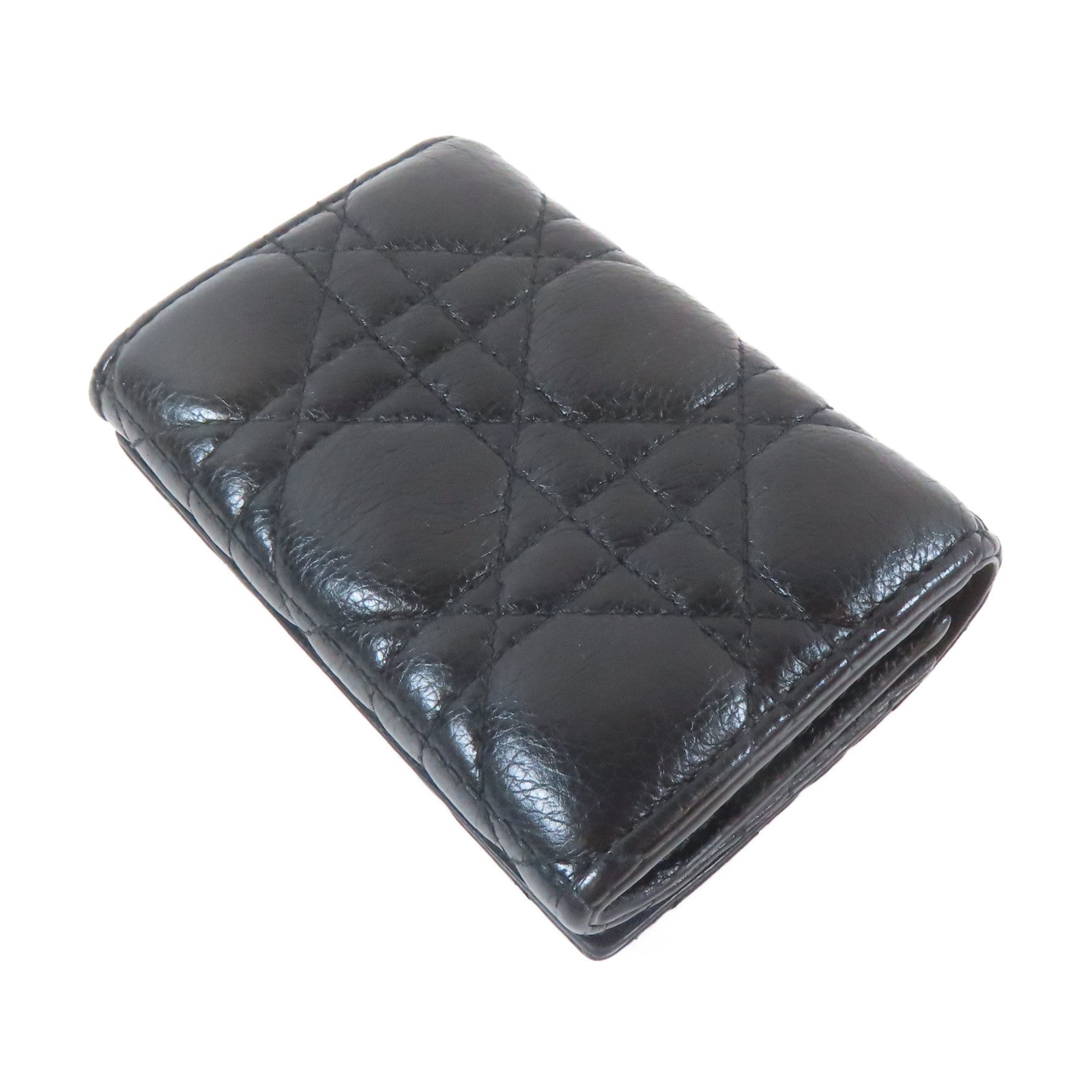 Dior 牛皮皮革Card Case金扣卡片套黑色