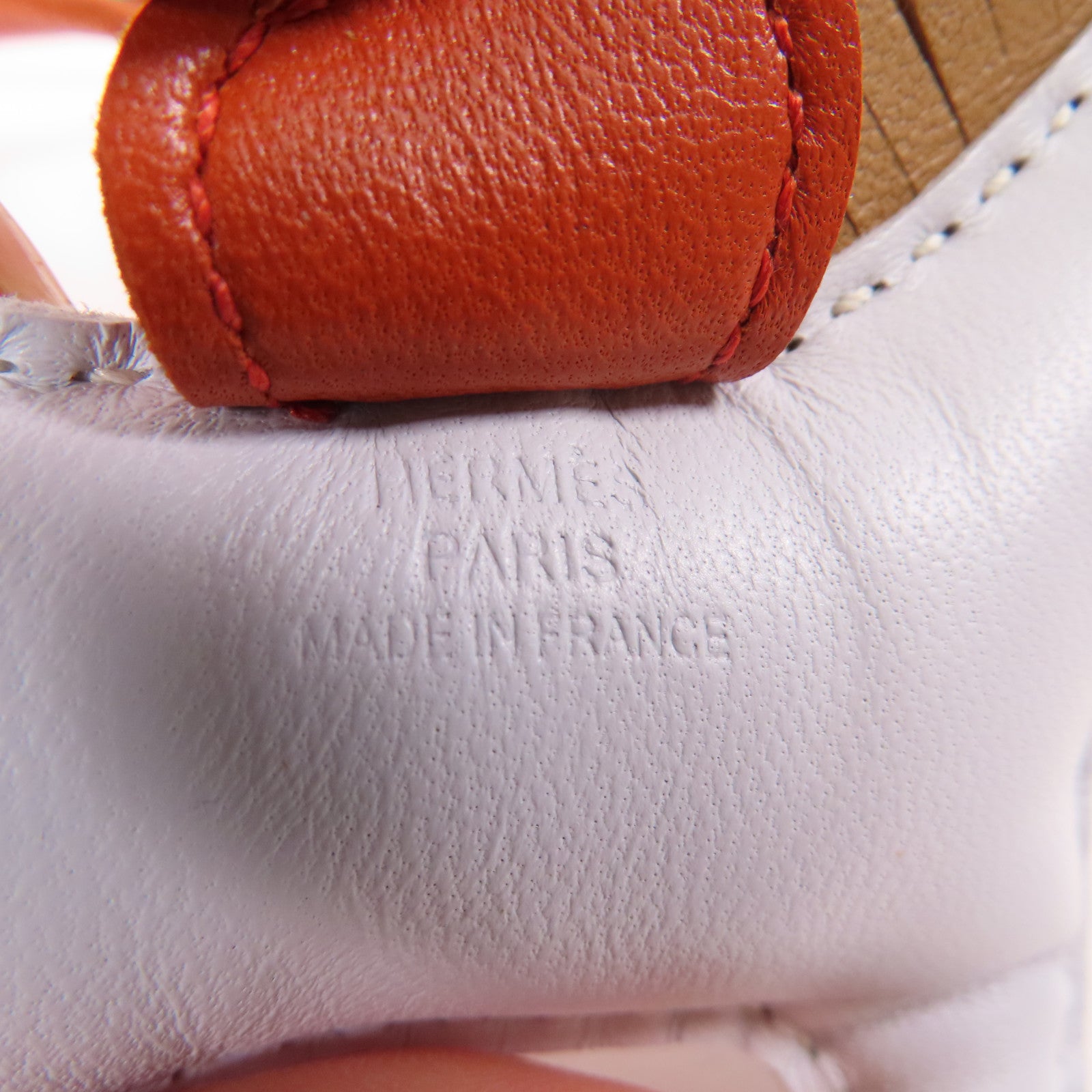 HERMES Milo皮革Rodeo PM Charm掛飾Bleu Brume
